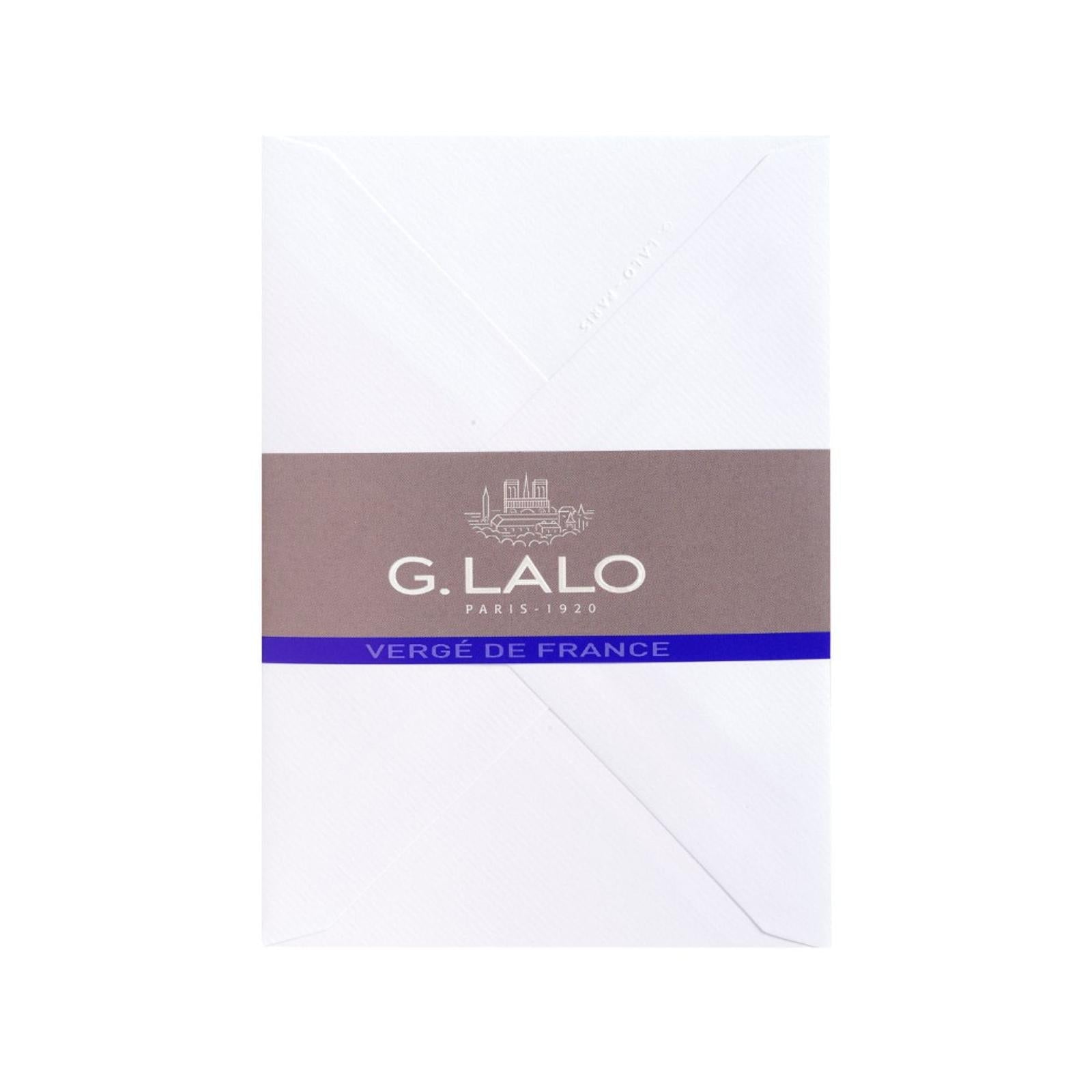 25 enveloppes G.LALO Vergé de France - C6 (114 x 162 mm) - 100 g/m² - Extra - blanc - 3140290214507