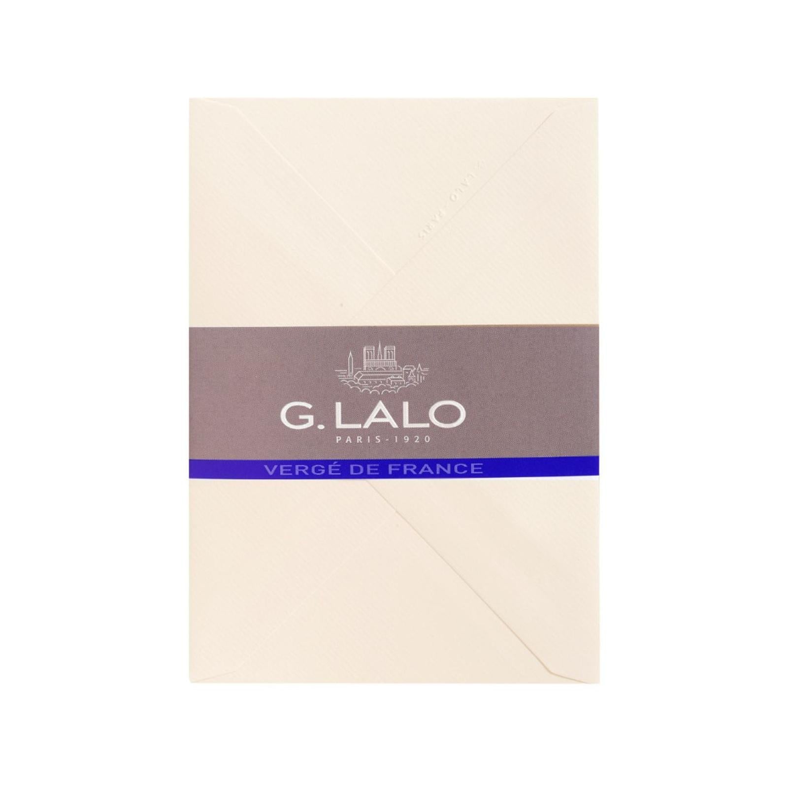 25 enveloppes G.LALO Vergé de France - C6 (114 x 162 mm) - 100 g/m² - Ivoire - 3140290214163