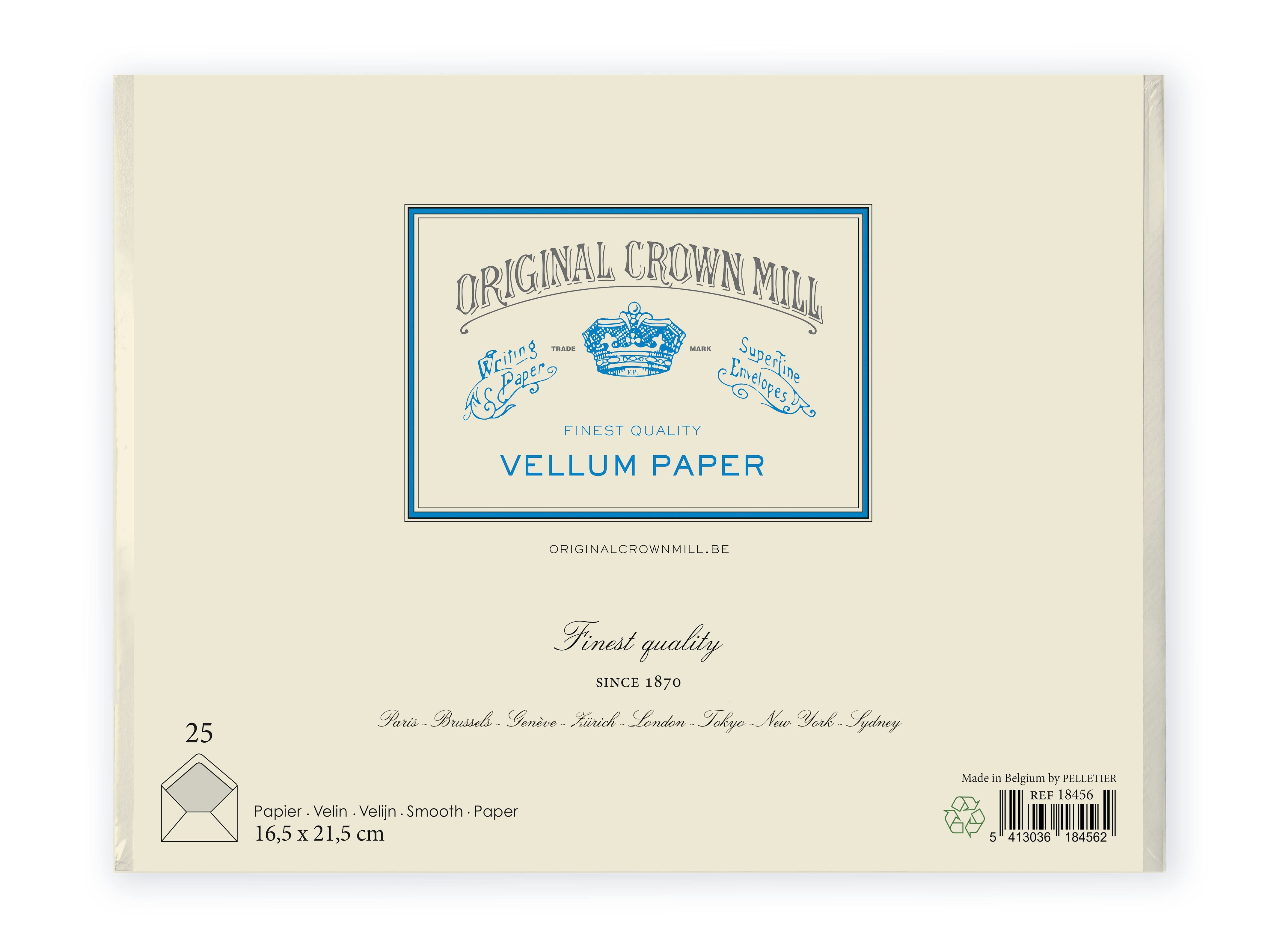 25 enveloppes ORIGINAL CROWN MILL Papier Vélin - C5 (165 x 215 mm) - 120 g/m² - Crème - 5413036184562