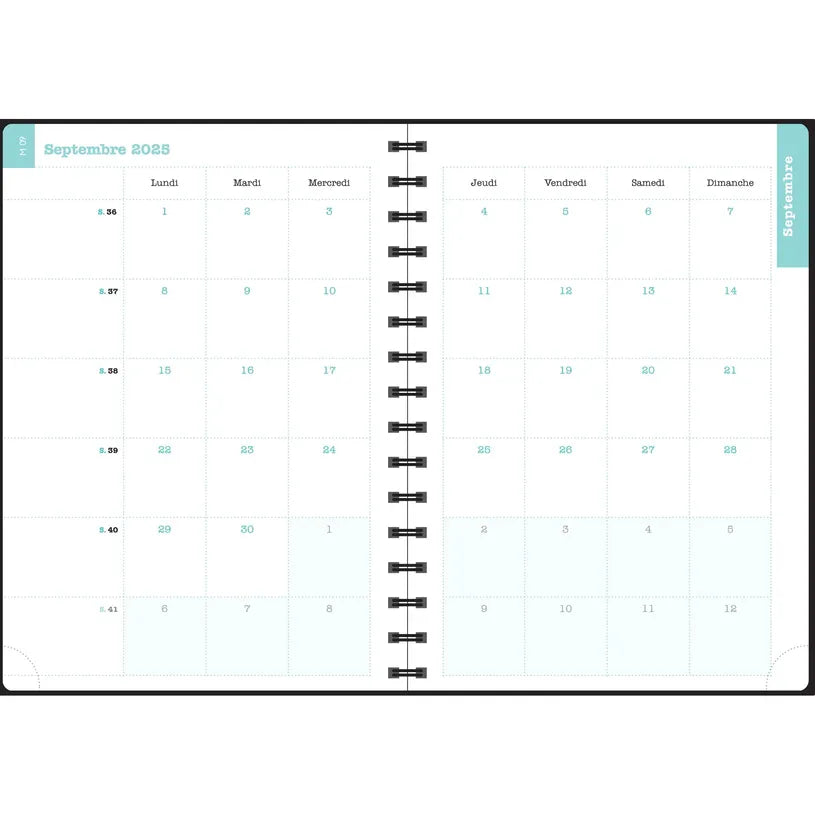 Agenda 2027 EXACOMPTA Lady 20S - 15 x 21 cm - 1 semaine + notes - Orientation horizontale - Sophie Adde cerisiers