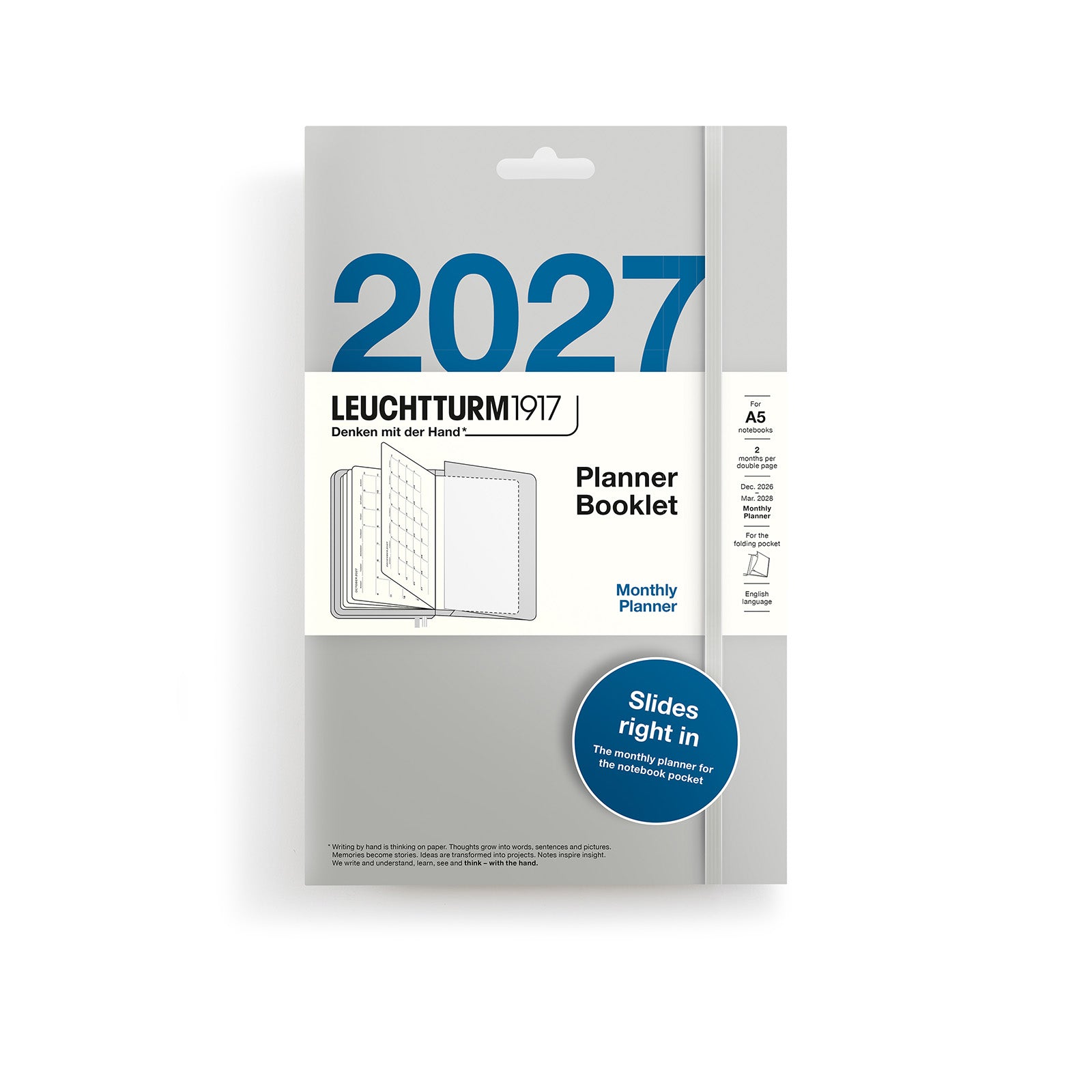 Booklet Planificateur Mensuel 2027 LEUCHTTURM1917, Anglais - A5