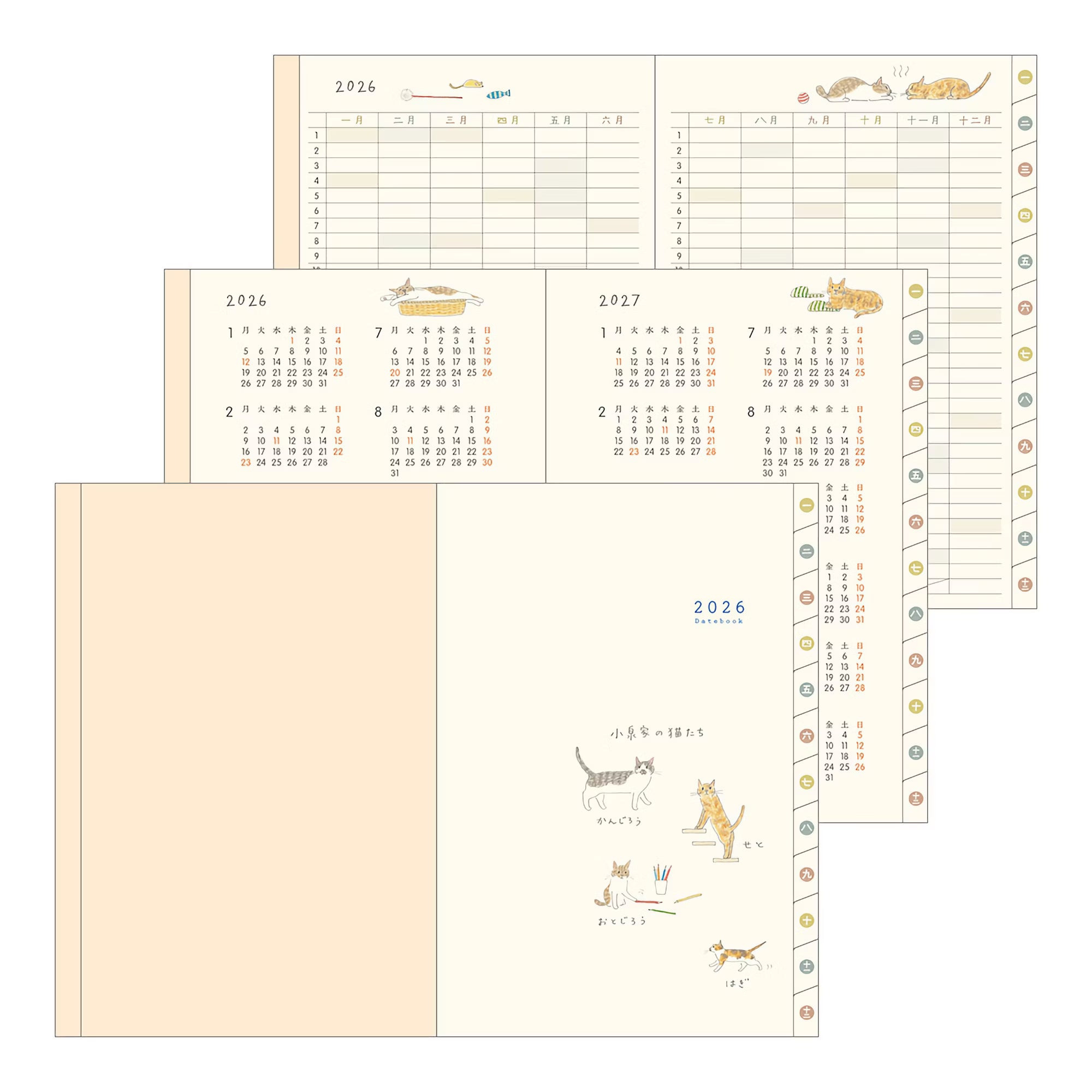 Agenda 2026 MIDORI Pocket Diary - B6 - Chat