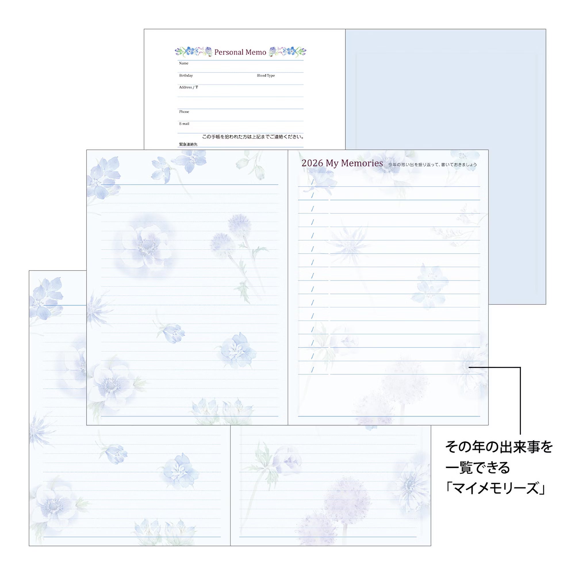 Agenda 2026 MIDORI Pocket Diary - A6 - Fleur