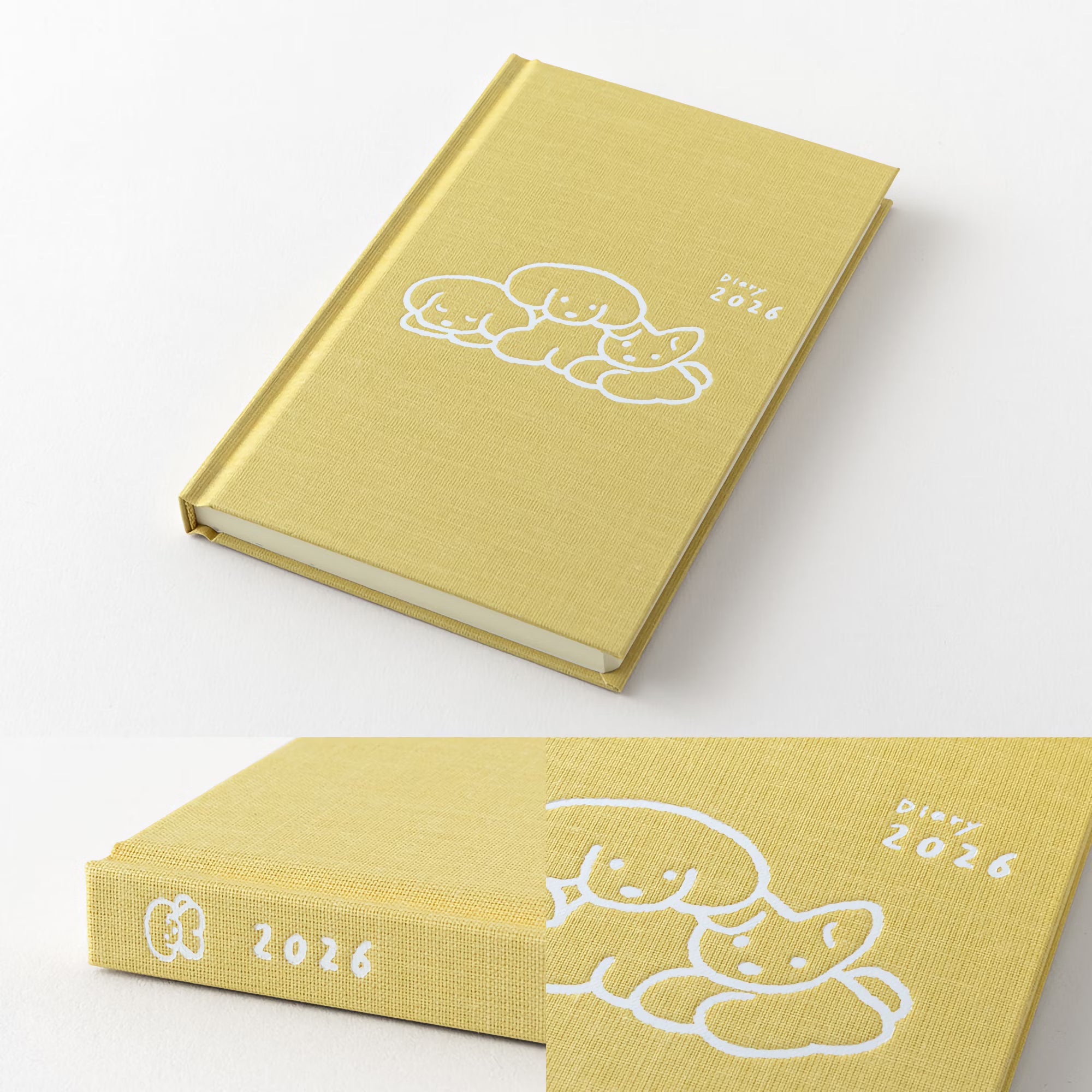 Agenda 2026 MIDORI Diary Book - B6 - Chien Jaune