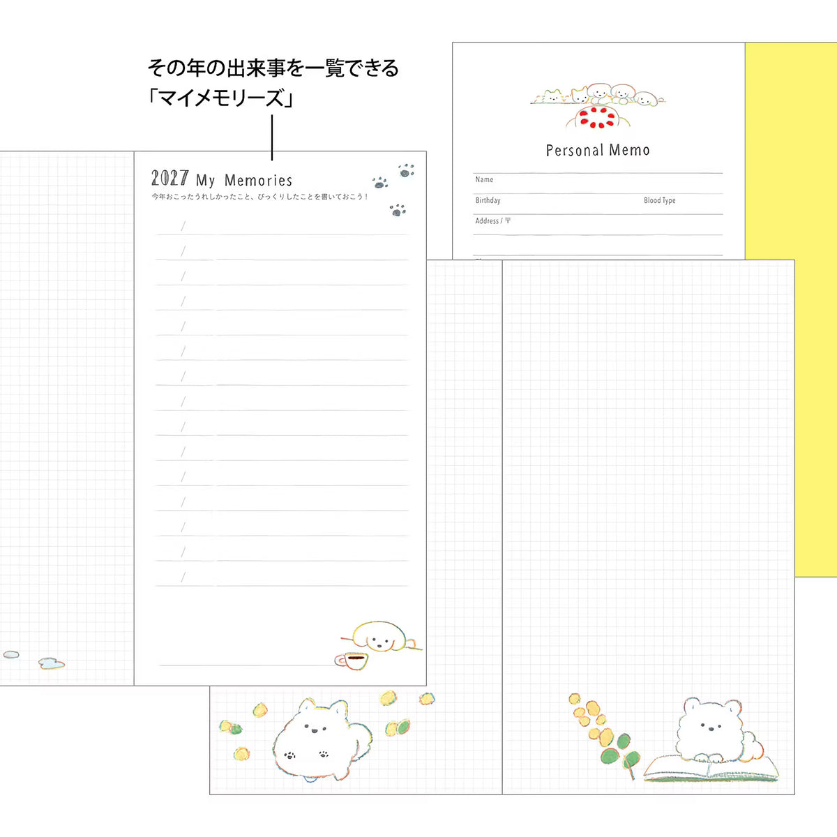 Agenda 2027 MIDORI Pocket Diary - Slim - Chien
