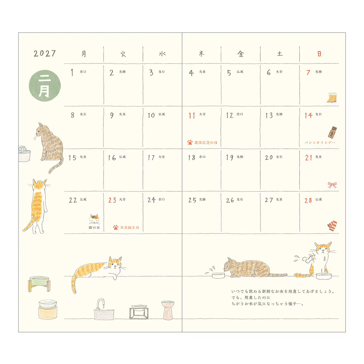 Agenda 2027 MIDORI Pocket Diary - Slim - Chat