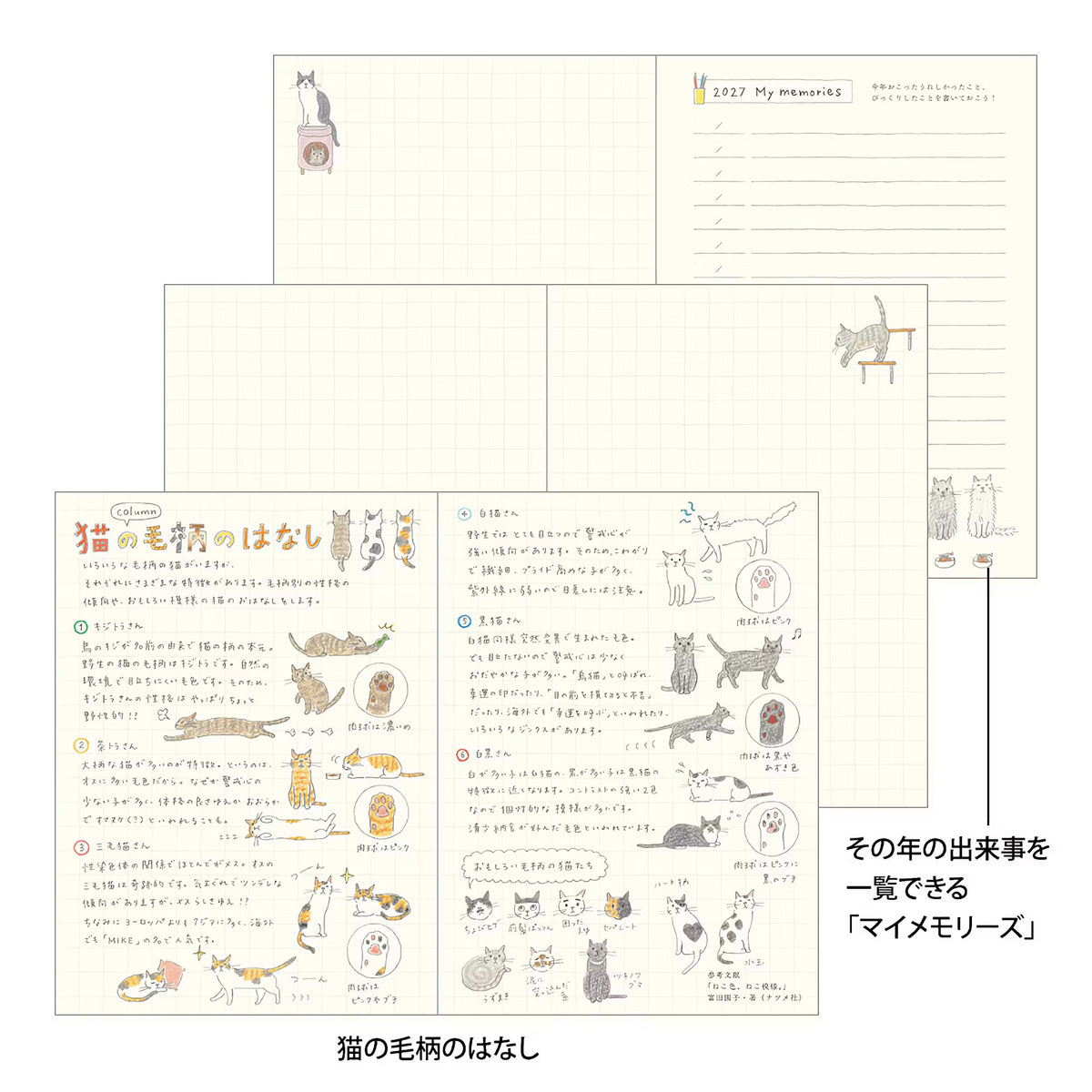 Agenda 2027 MIDORI Pocket Diary - A6 - Chat