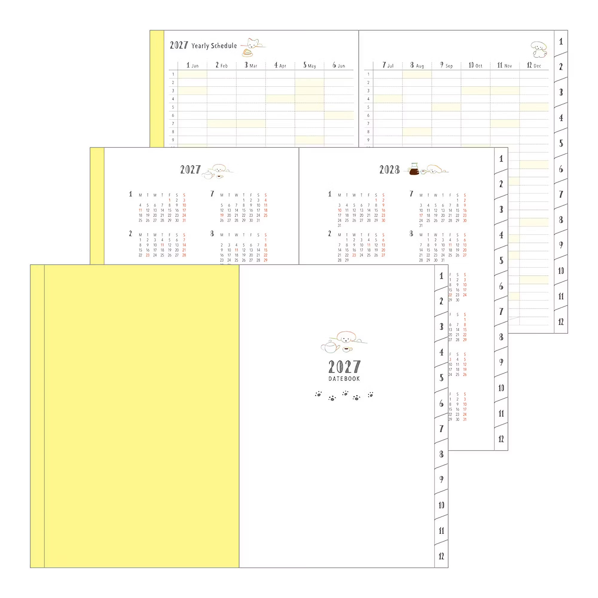 Agenda 2027 MIDORI Pocket Diary - B6 - Chien