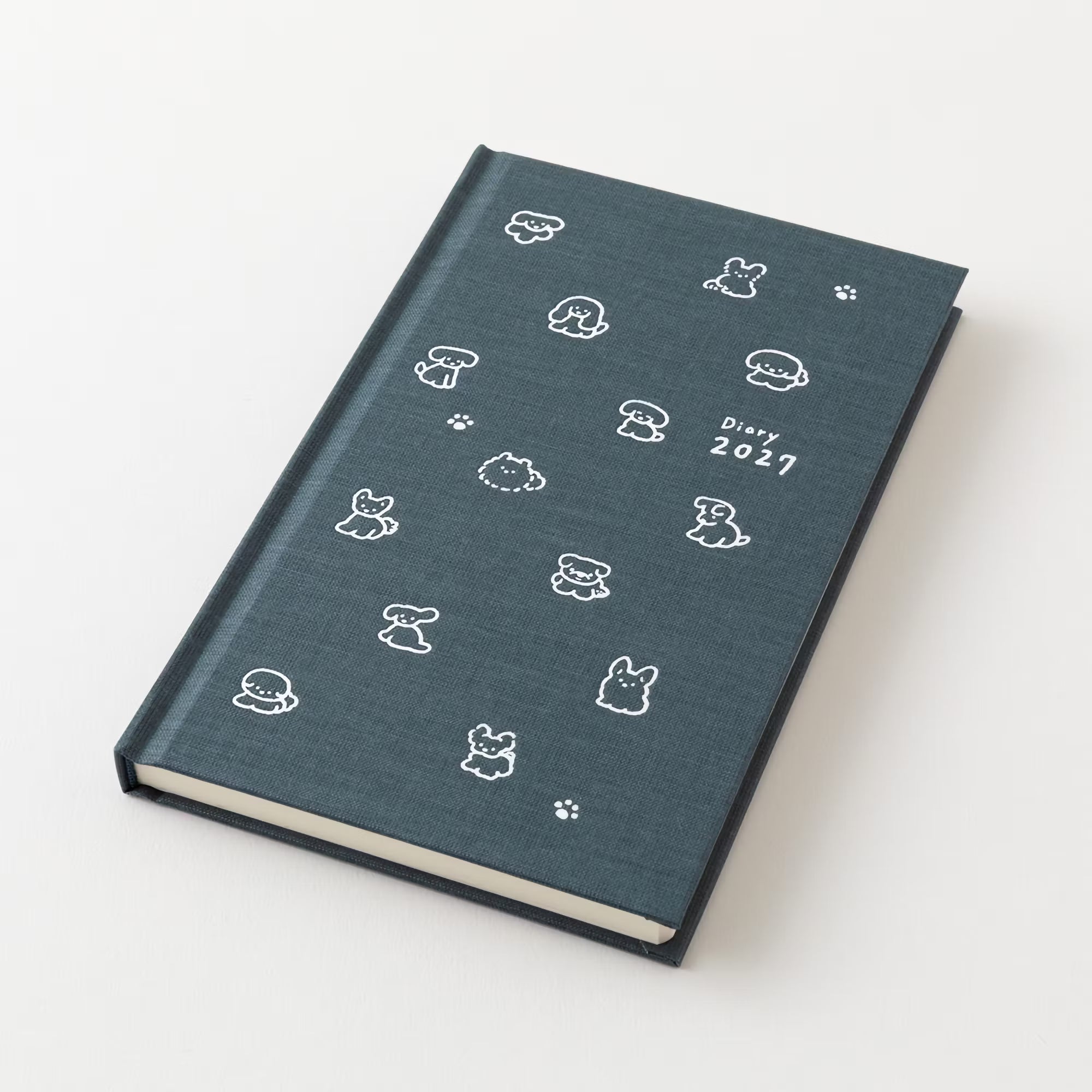 Agenda 2027 MIDORI Diary Book - B6 - Chien (bleu marine)