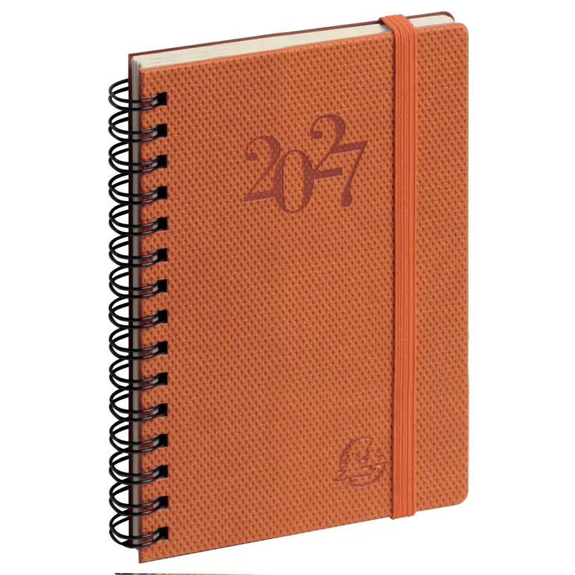 Agenda 2027 EXACOMPTA Eurotime 13S - 9 x 13 cm - 1 semaine sur 2 pages - Orientation verticale - Swan orange