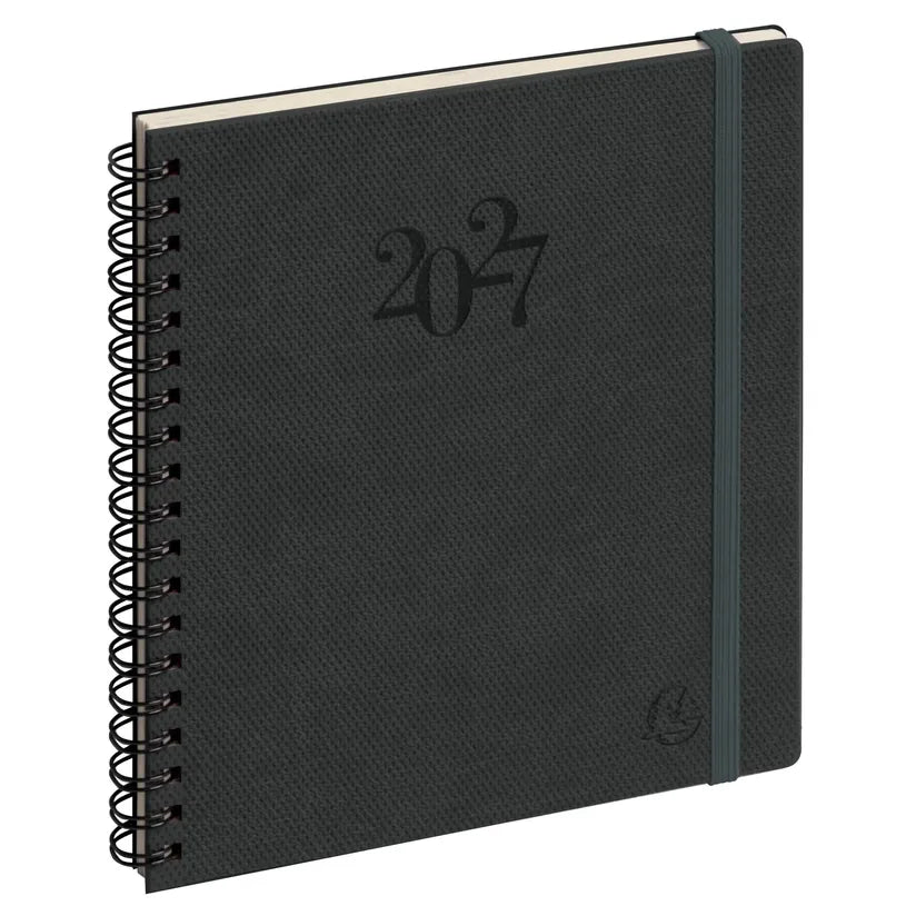 Agenda 2027 EXACOMPTA Eurotime 18S - 15 x 17 cm - 1 semaine sur 2 pages - Orientation verticale - Swan noir