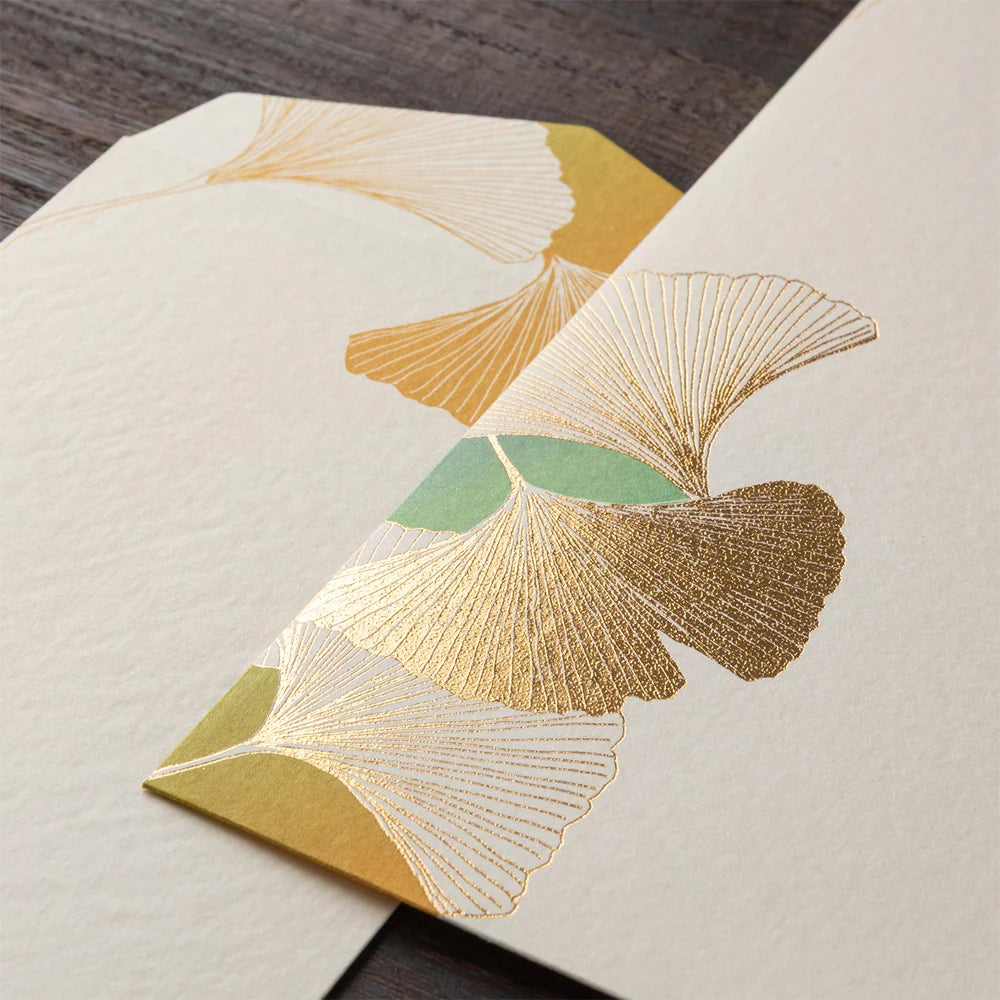Enveloppes MIDORI washi - 188 x 90 mm - Ginkgo