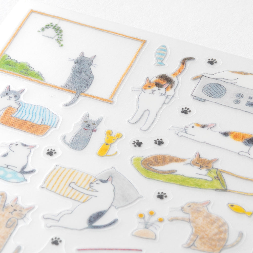 Stickers repositionnables MIDORI Collection - Chats M