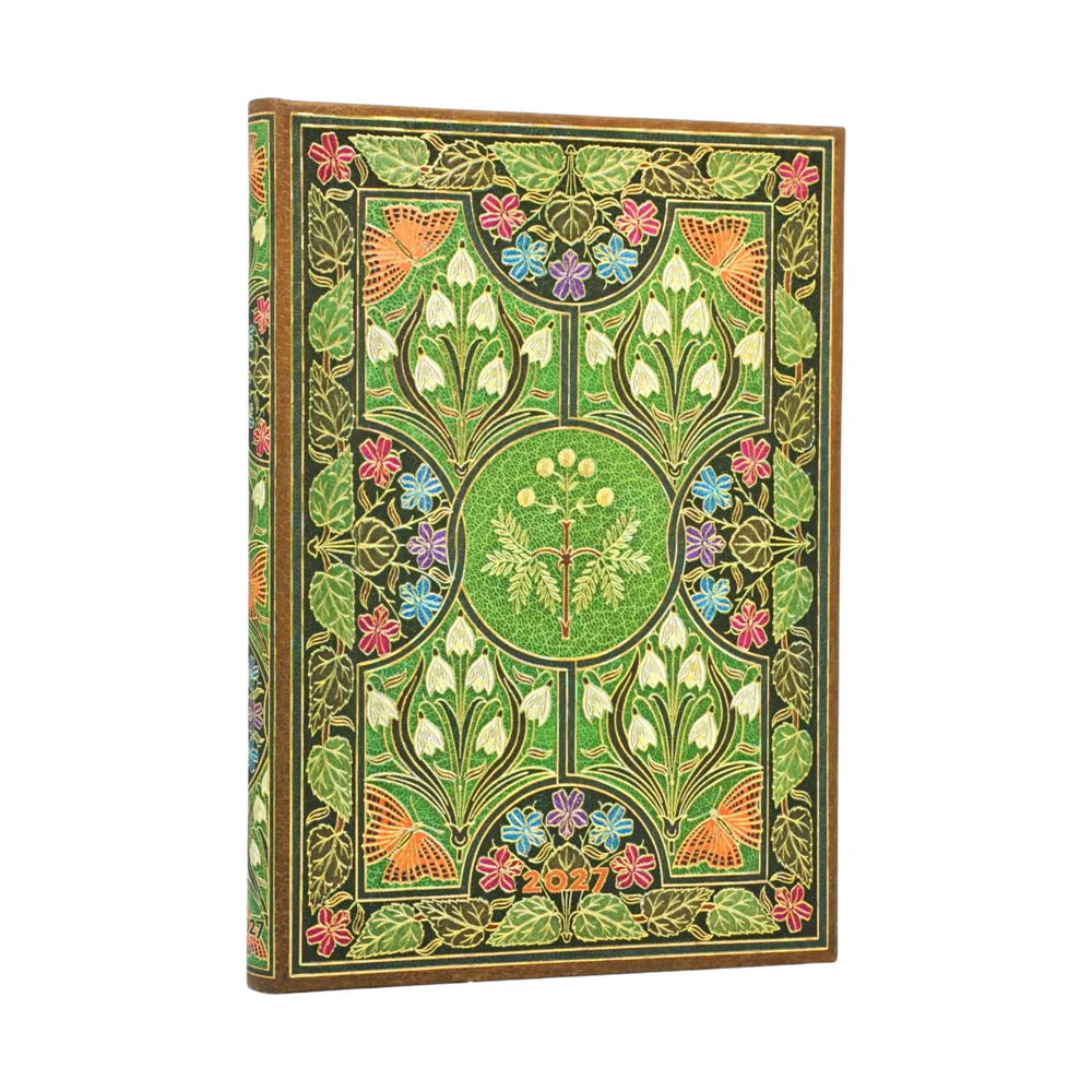 Agenda 2027 PAPERBLANKS Poésie en Fleurs - 1 semaine sur 2 pages - Midi - Hardcover - Vertical - 176p