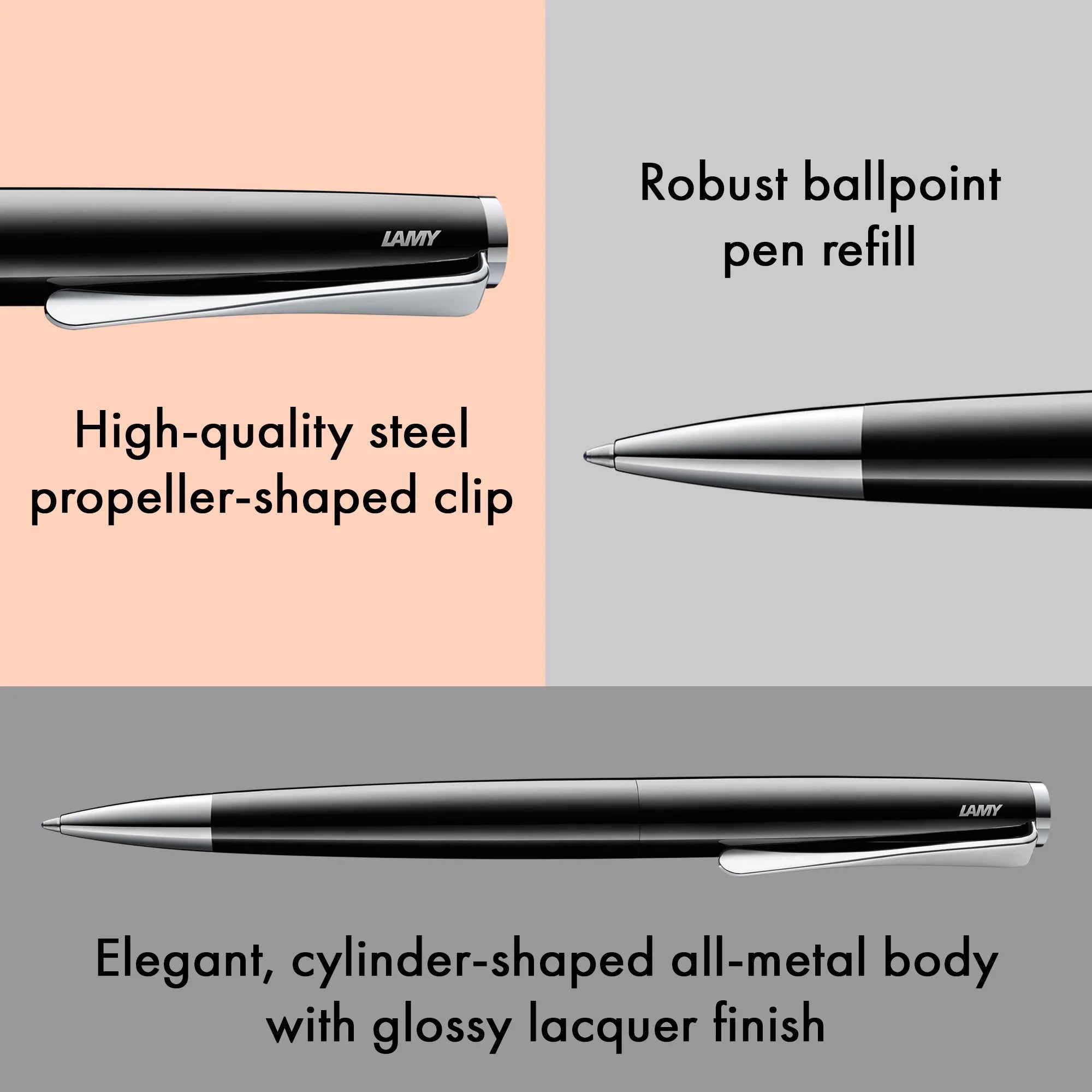 Stylo bille LAMY studio - Pianoblack