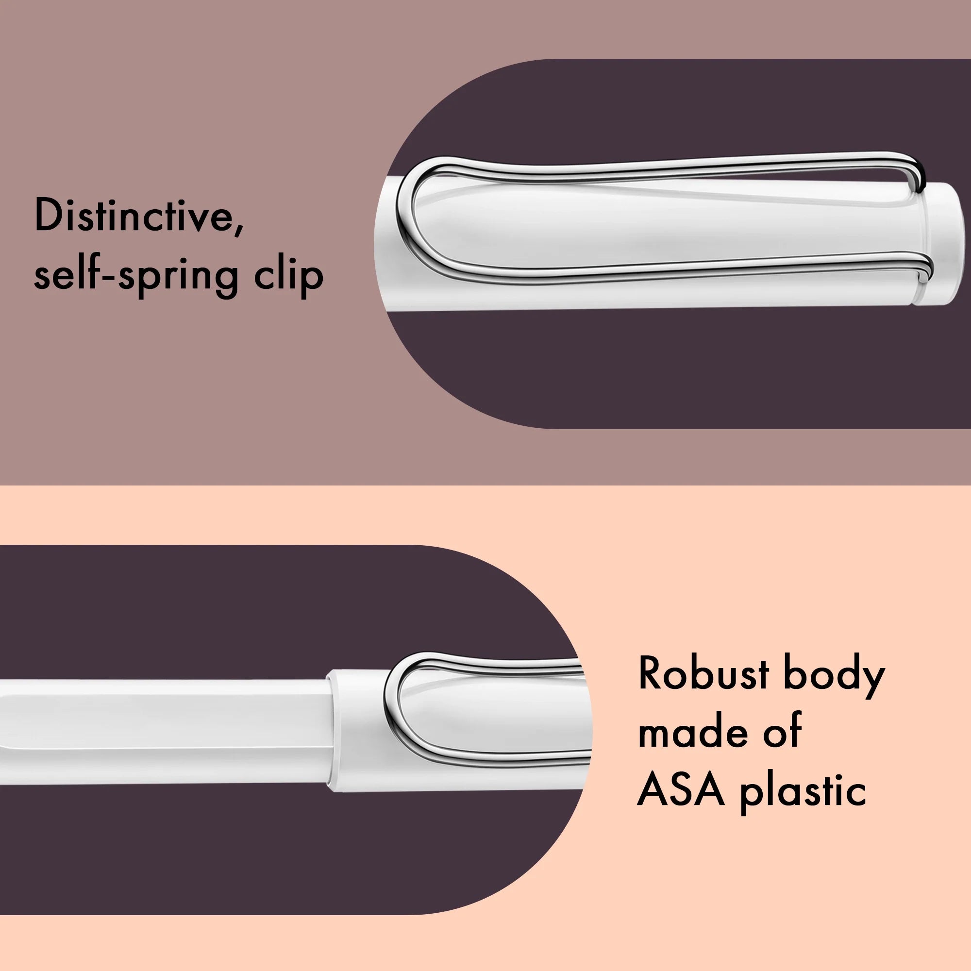 Stylo roller à cartouches LAMY safari - White