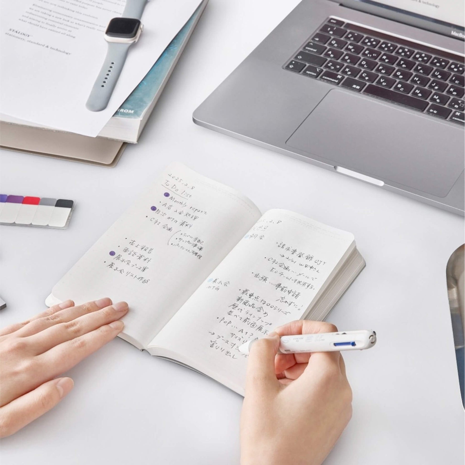 Carnet STÁLOGY 1/2 Year Notebook - A6 Slim - Softcover - Quadrillé - Black