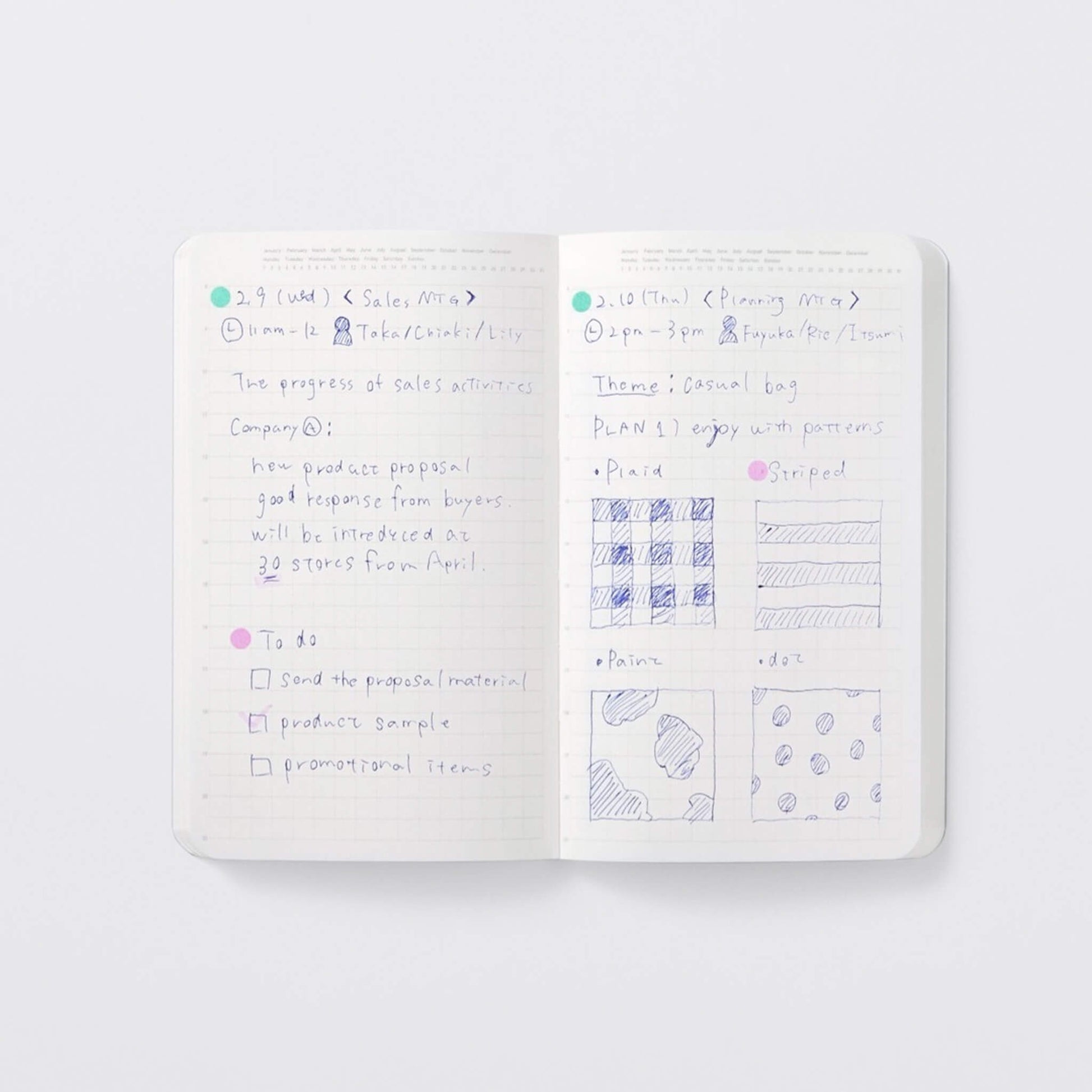 Carnet STÁLOGY 1/2 Year Notebook - A6 Slim - Softcover - Quadrillé - Black