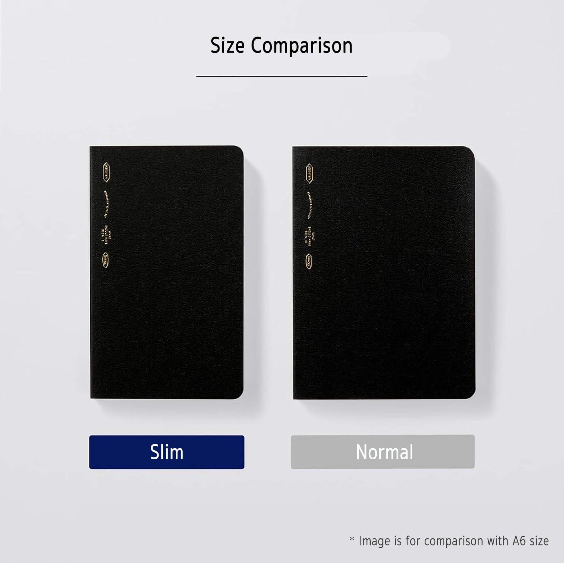 Carnet STÁLOGY 1/2 Year Notebook - A6 Slim - Softcover - Quadrillé - Black