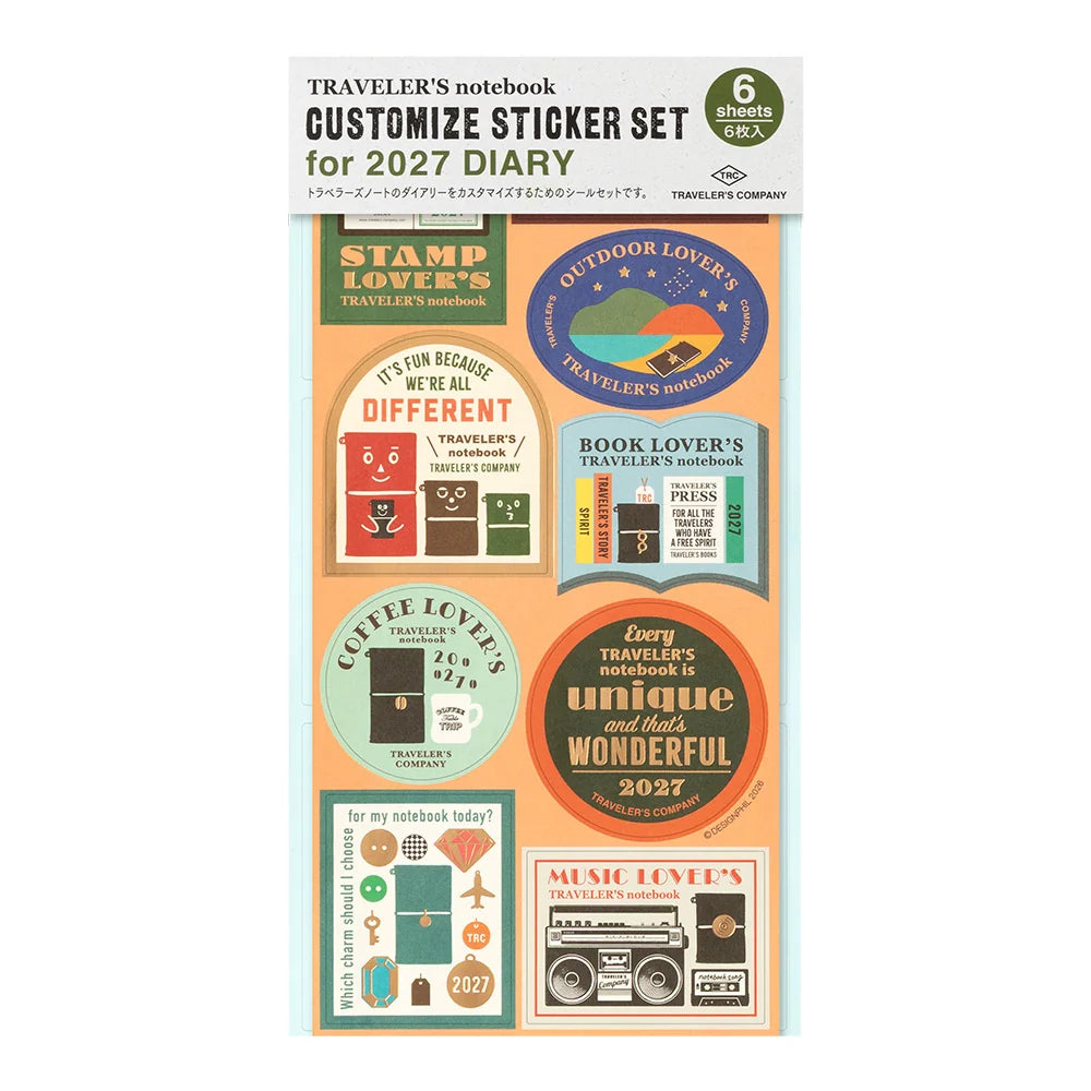 TRAVELER'S notebook - set de stickers 2027