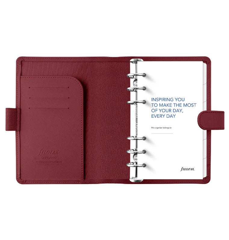 Organiseur FILOFAX Saffiano - Personal - Dark Cherry