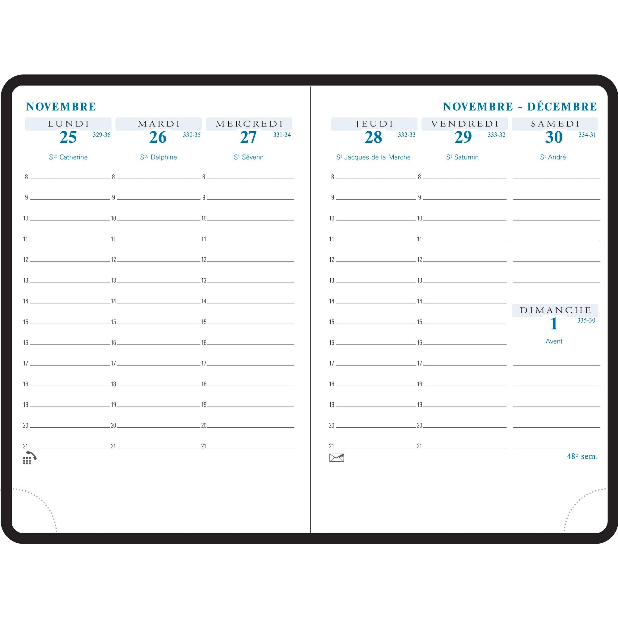 Agenda 2024-2025 EXACOMPTA SAS 15 Agora Winner - 1 semaine sur 2 pages - 10.5 x 15.5 cm - Bleu -