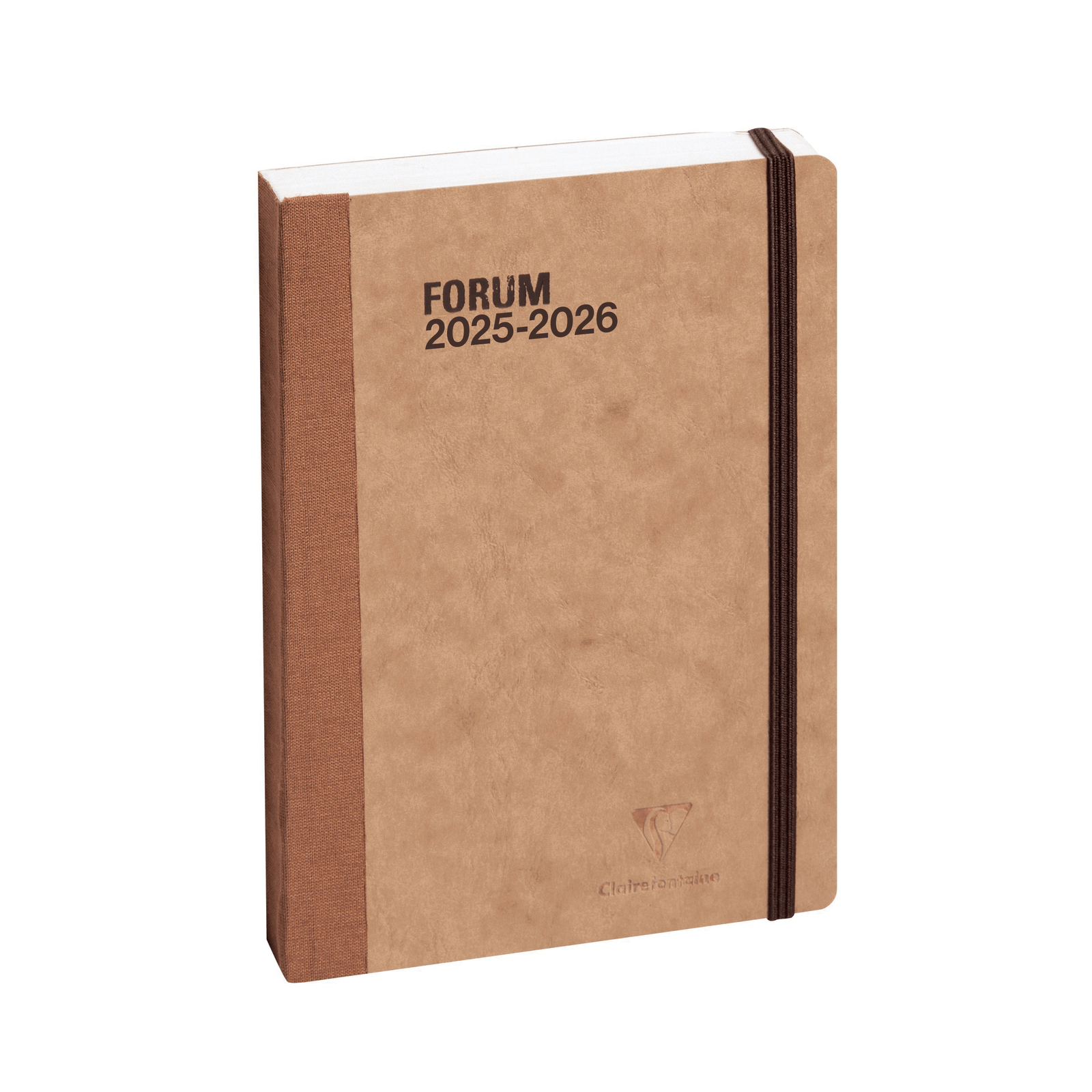 Agenda 2025 - 2026 CLAIREFONTAINE Forum - 12 x 17 cm - 1 jour par page - Orientation horizontale - Age Bag havane - 3660942056465