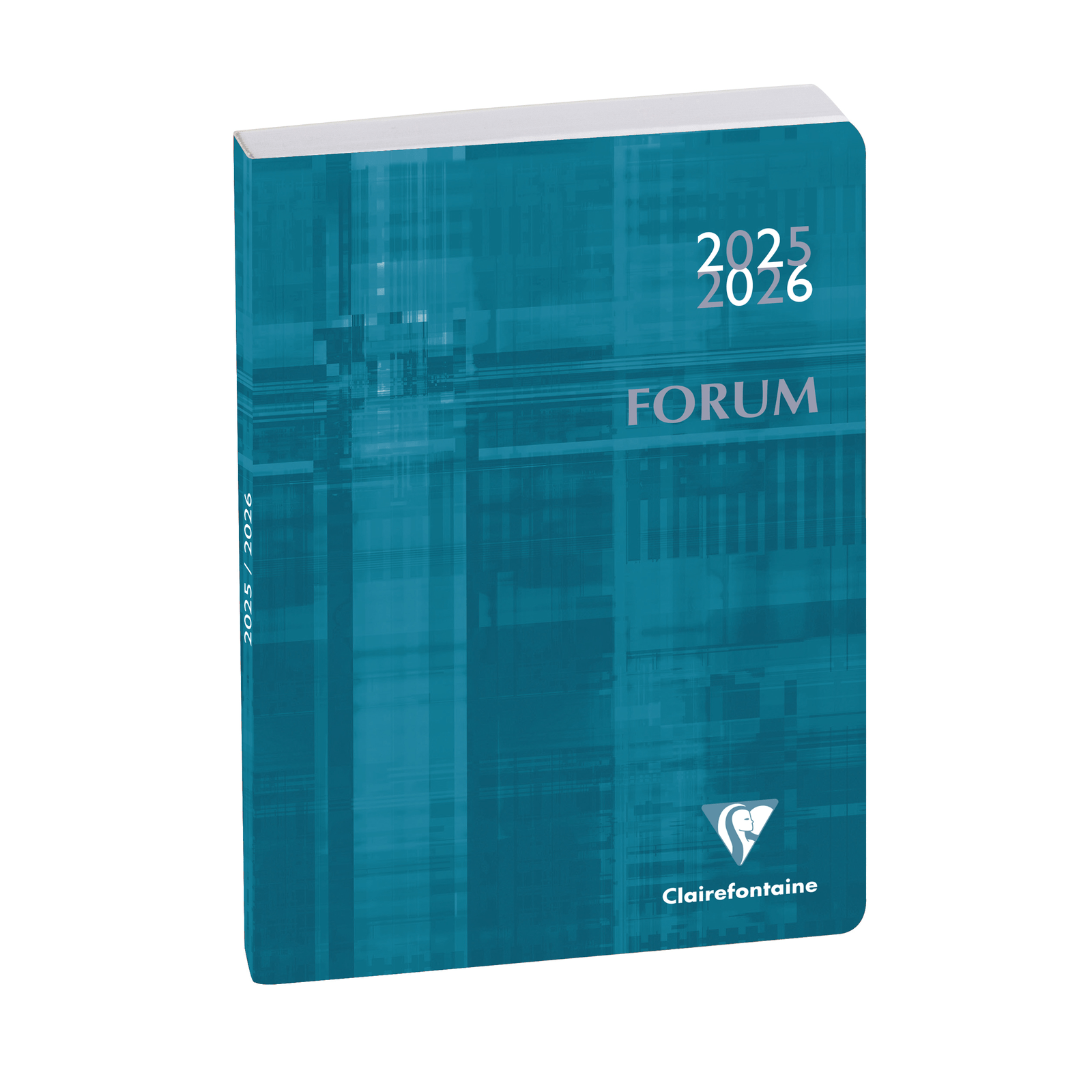 Agenda 2025 - 2026 CLAIREFONTAINE Forum - 12 x 17 cm - 1 jour par page - Orientation horizontale - Metric bleu canard - 3660942045308