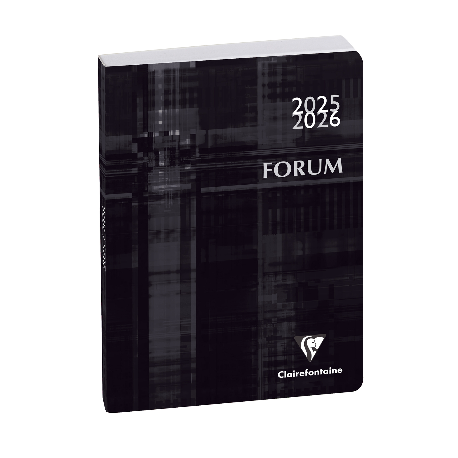 Agenda 2025 - 2026 CLAIREFONTAINE Forum - 12 x 17 cm - 1 jour par page - Orientation horizontale - Metric noir - 3660942040945