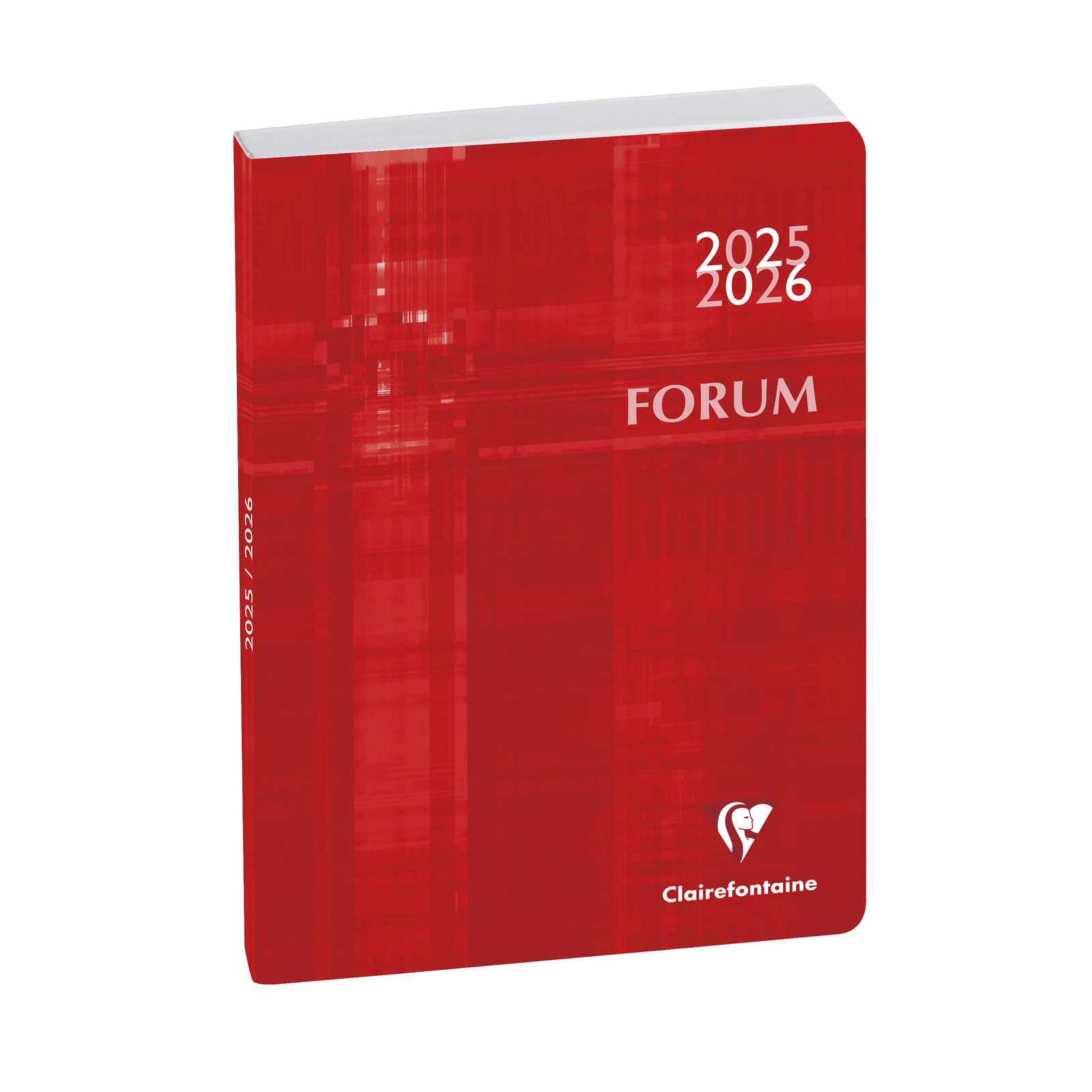 Agenda 2025 - 2026 CLAIREFONTAINE Forum - 12 x 17 cm - 1 jour par page - Orientation horizontale - Metric rouge - 3660942086998