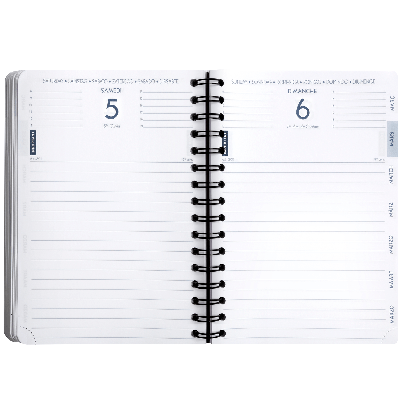 Agenda 2025 - 2026 CLAIREFONTAINE Forum Office - 15 x 21 cm - 1 jour par page - Orientation horizontale - Age Bag bleu - 3660942084215