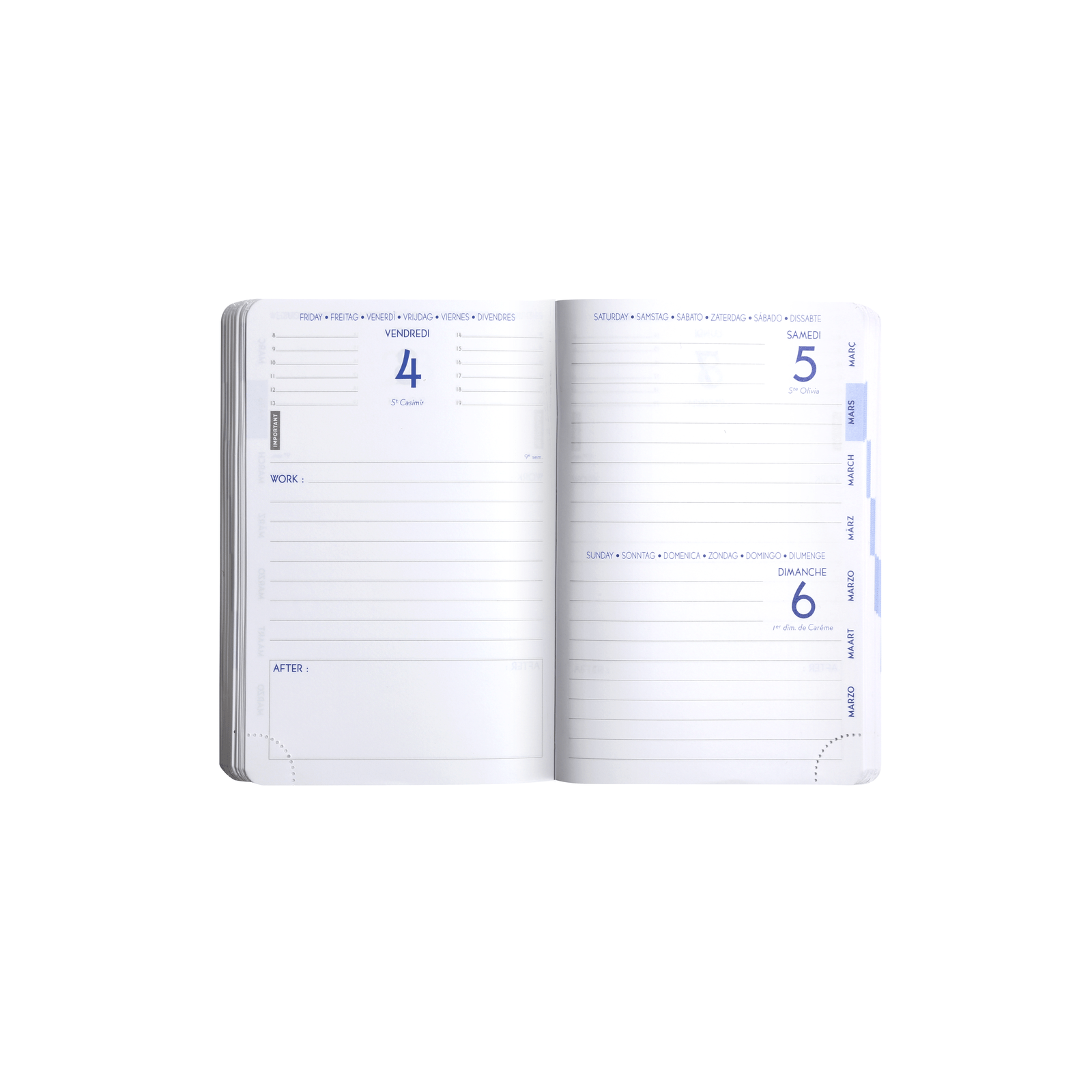 Agenda 2025 - 2026 CLAIREFONTAINE Work & After - 10 x 15 cm - 1 jour par page - Orientation horizontale - Joy menthe - 3660942087735