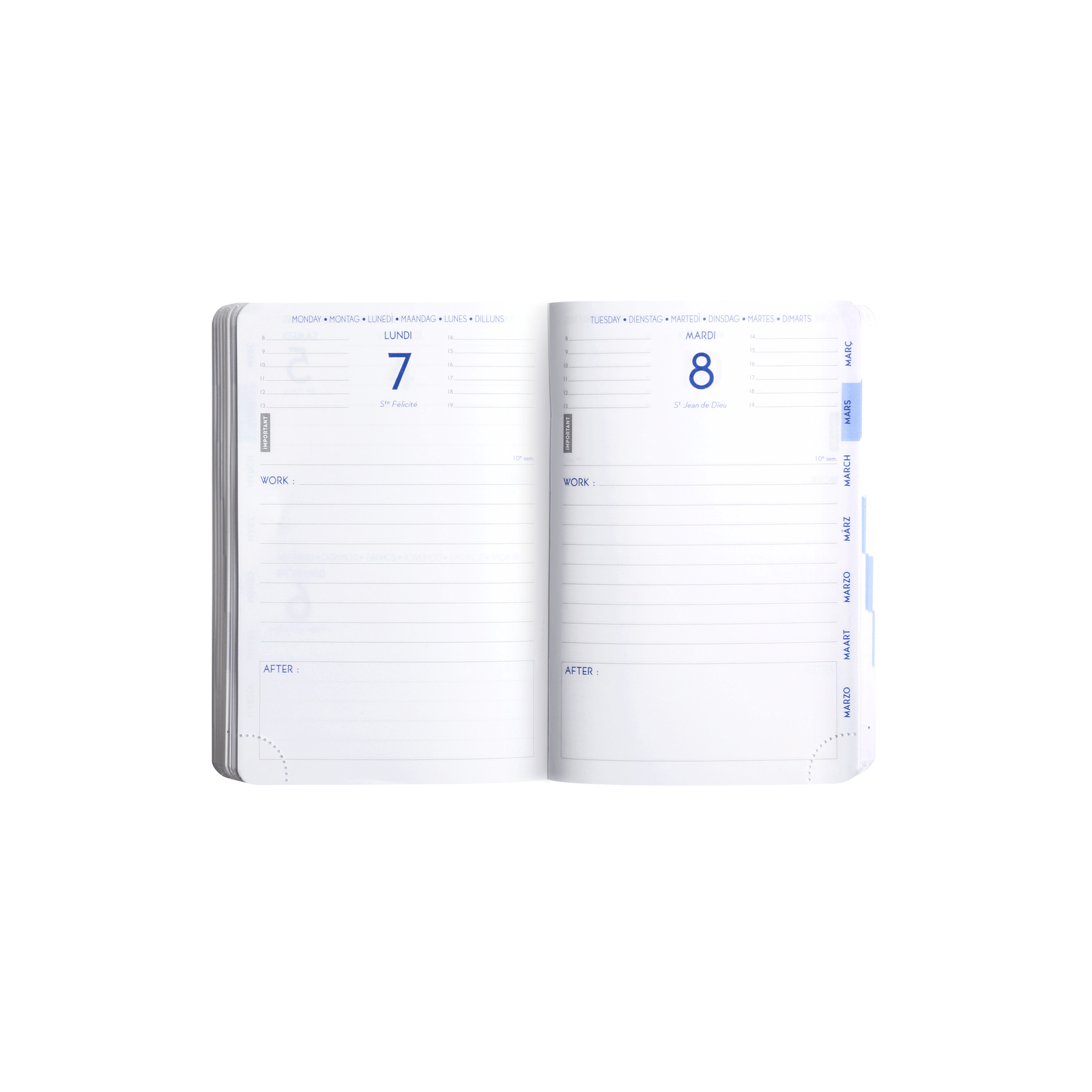 Agenda 2025 - 2026 CLAIREFONTAINE Work & After - 10 x 15 cm - 1 jour par page - Orientation horizontale - Joy menthe - 3660942087735