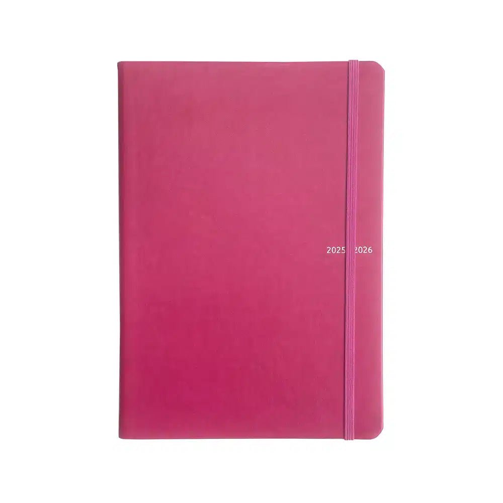 Agenda 2025 - 2026 ÉPOPÉE Claire - A5 - 1 semaine sur 2 pages - Orientation verticale - Fuchsia -