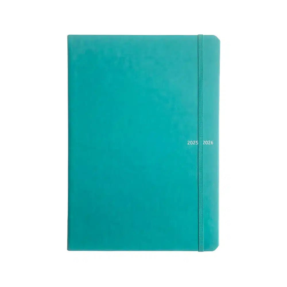 Agenda 2025 - 2026 ÉPOPÉE Claire - A5 - 1 semaine sur 2 pages - Orientation verticale - Vert émeraude -