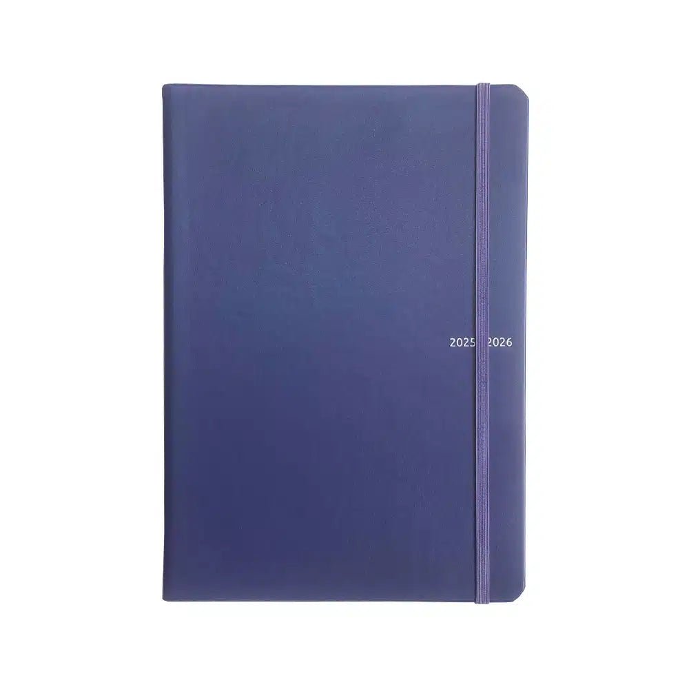Agenda 2025 - 2026 ÉPOPÉE Claire - A5 - 1 semaine sur 2 pages - Orientation verticale - Violet -