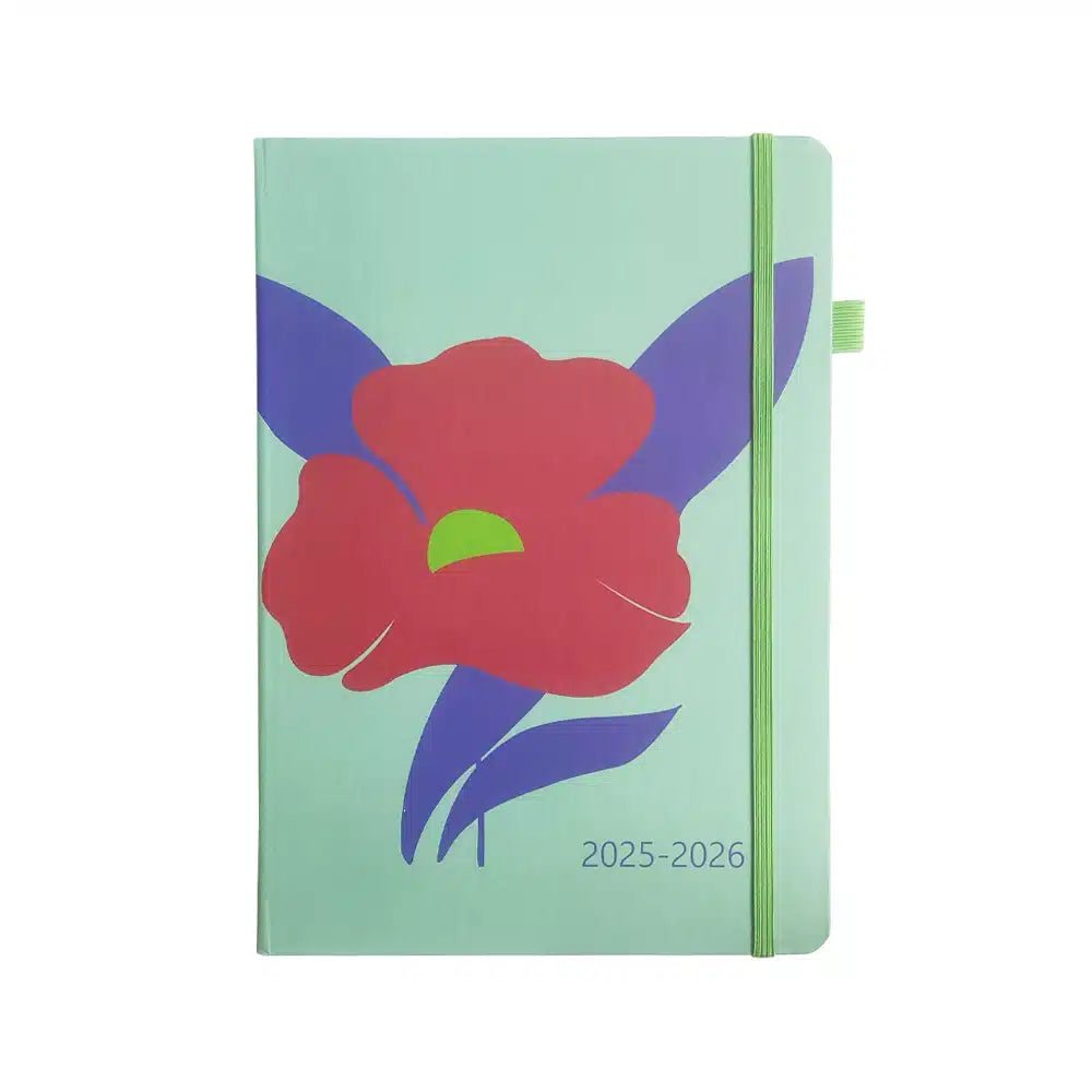 Agenda 2025 - 2026 ÉPOPÉE Victoire - A5 - 1 semaine sur 2 pages - Orientation verticale - La fleur - 3760281972515