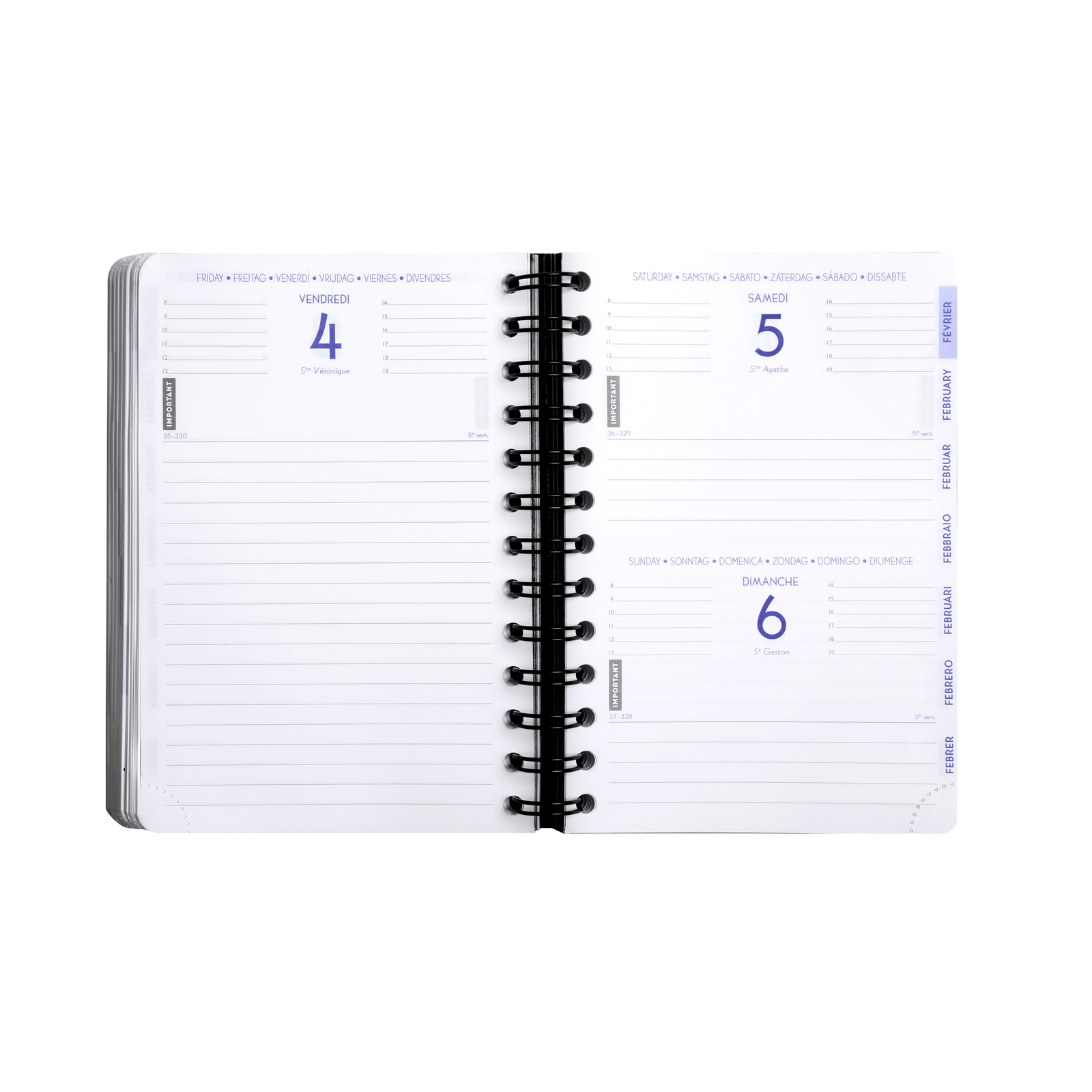Agenda 2025 - 2026 EXACOMPTA Forum - 12 x 17 cm - 1 jour par page - Orientation horizontale - Iderama rouge - 3660942065207