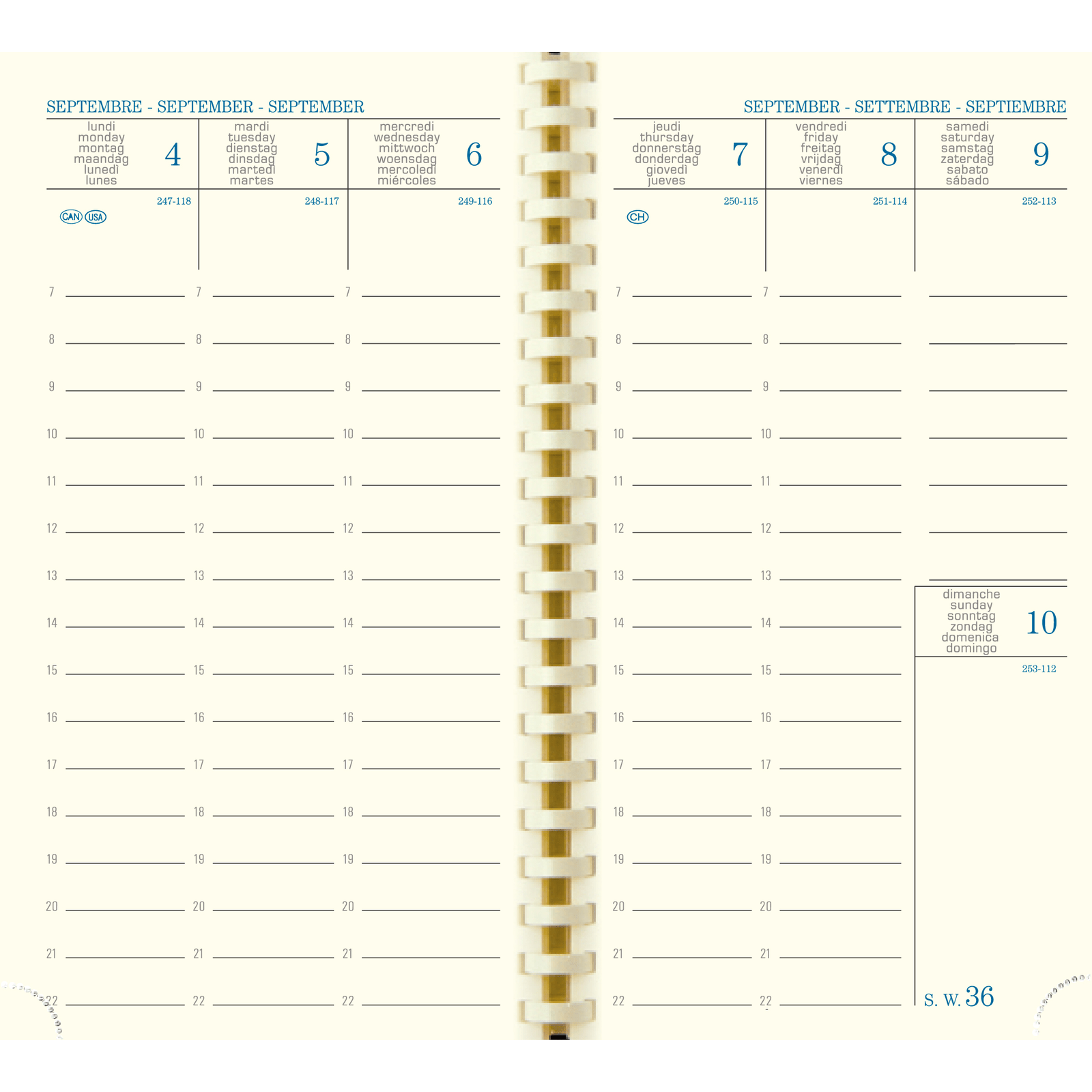 Agenda 2025 - 2026 EXACOMPTA SAD 16S - 9 x 16 cm - 1 semaine sur 2 pages - Orientation verticale - Kaa bleu - 3660942084437