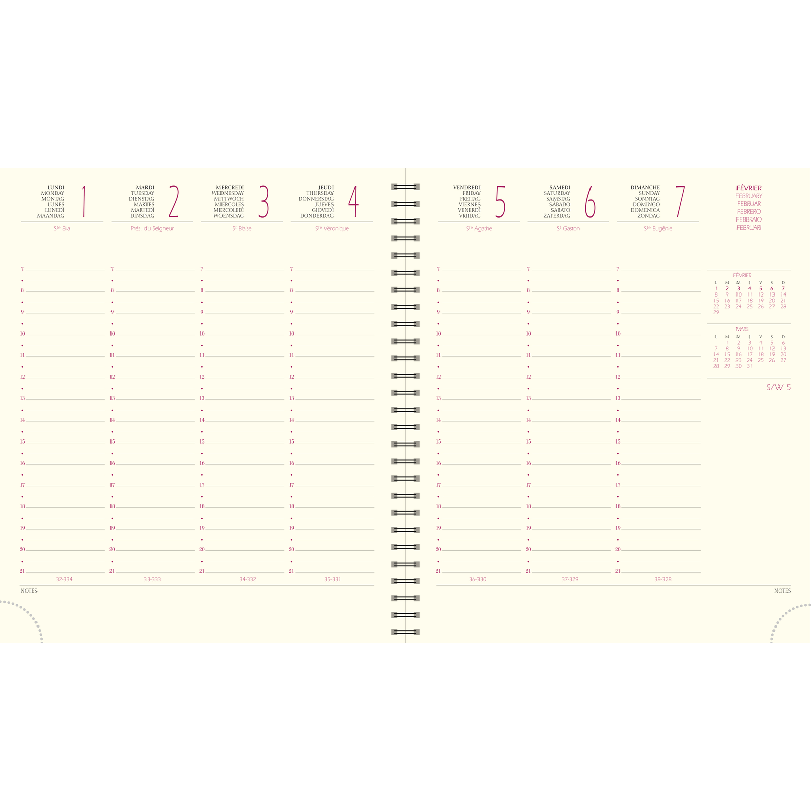 Agenda 2025 - 2026 EXACOMPTA SAD 18S - 15 x 17 cm - 1 semaine sur 2 pages - Orientation verticale - Vérone rouge coquelicot - 3660942032025