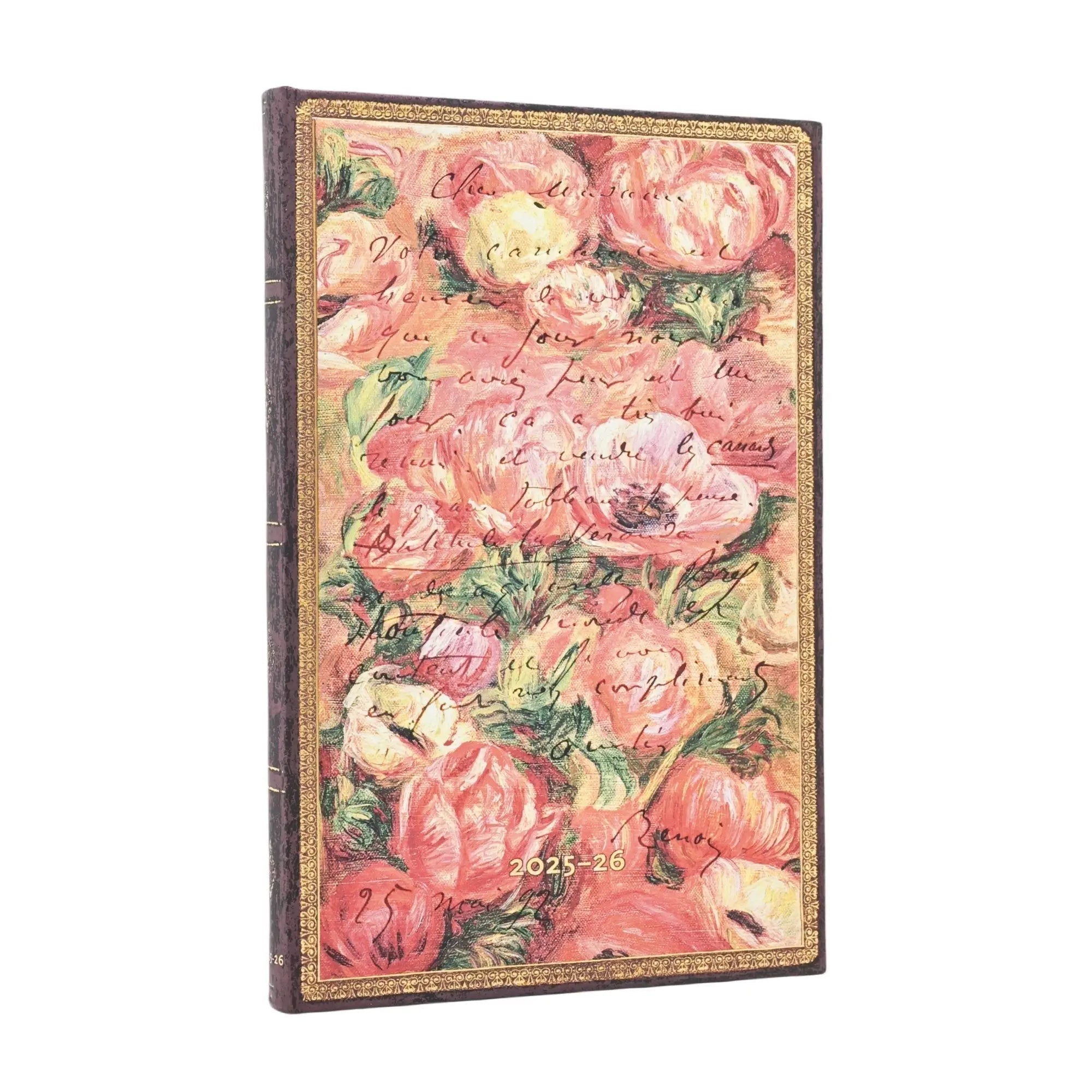Agenda 2025 - 2026 PAPERBLANKS Renoir, Lettre à Morisot (1892) - 1 semaine sur 2 pages - Maxi - Hardcover - Vertical - 160p - 9780349708744