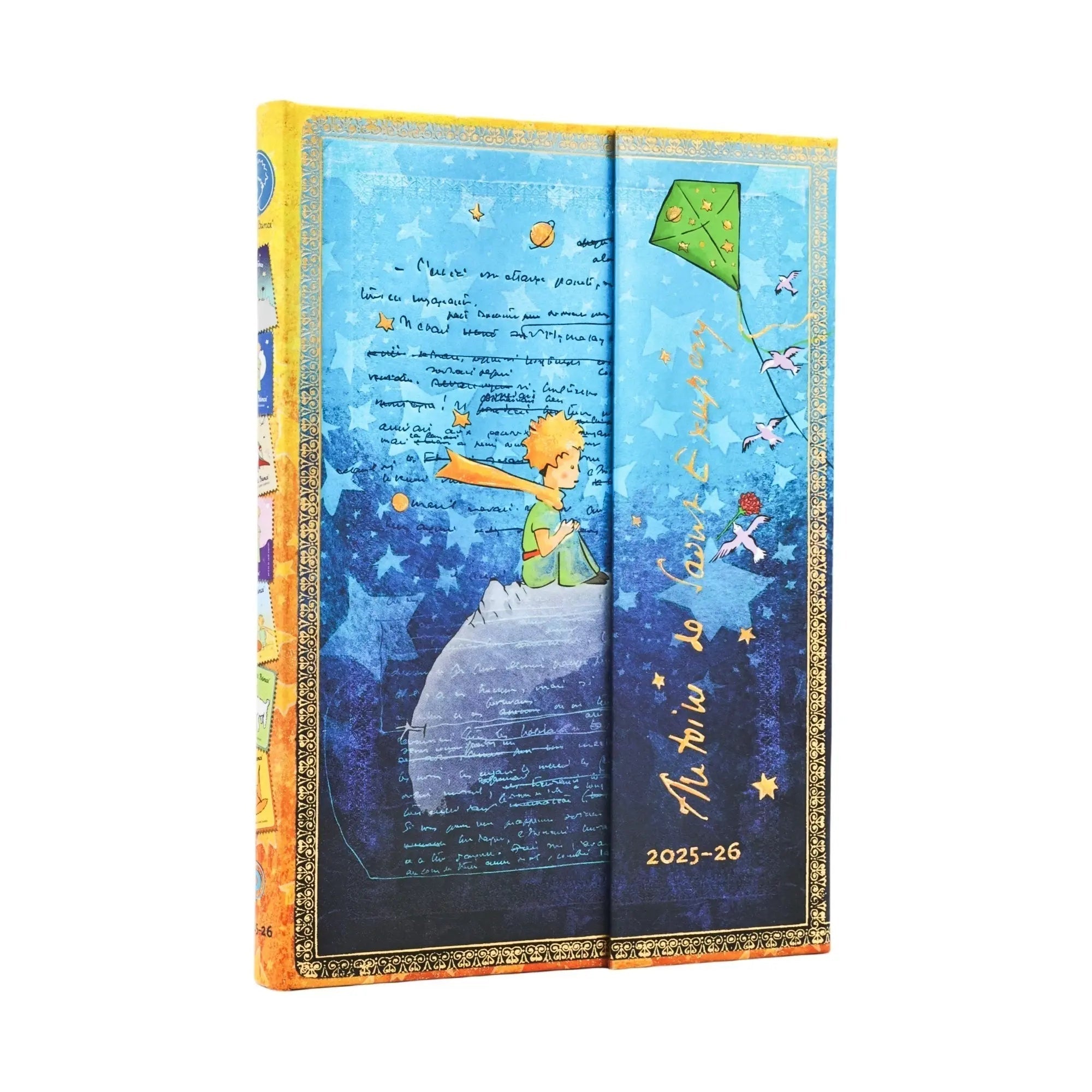 Agenda 2025 - 2026 PAPERBLANKS Saint - Exupéry, Le Petit Prince - 1 semaine sur 2 pages - Midi - Hardcover - Horizontal - 160p - 9780349708706