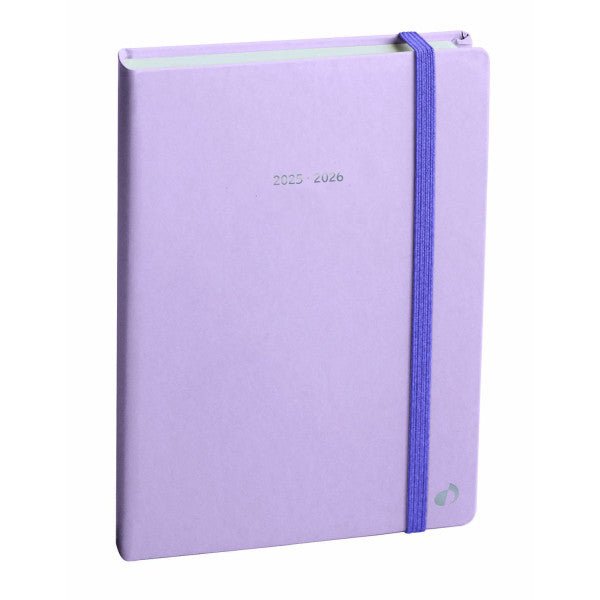 Agenda 2025 - 2026 QUO VADIS Eurotextagenda ML - 12 x 17 cm - 1 jour par page - Orientation horizontale - Pastel parme - 3371010512683