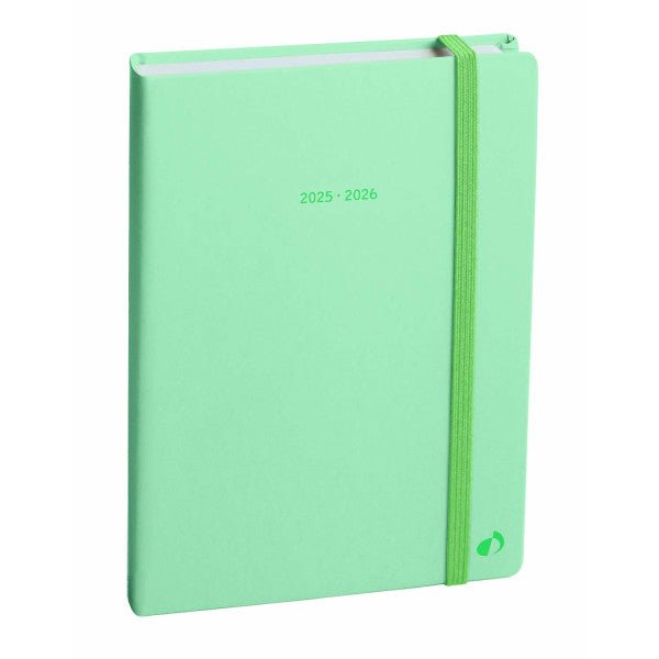 Agenda 2025 - 2026 QUO VADIS Eurotextagenda ML - 12 x 17 cm - 1 jour par page - Orientation horizontale - Pastel vert - 3371010441792