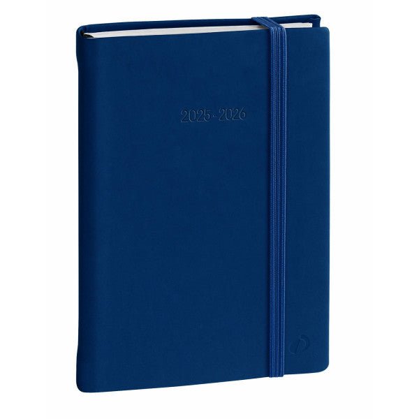 Agenda 2025 - 2026 QUO VADIS Eurotextagenda ML - 12 x 17 cm - 1 jour par page - Orientation horizontale - Silk marine - 3371010439591
