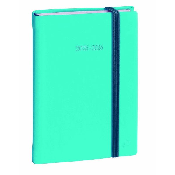 Agenda 2025 - 2026 QUO VADIS Eurotextagenda ML - 12 x 17 cm - 1 jour par page - Orientation horizontale - Silk vert eau - 3371010500826