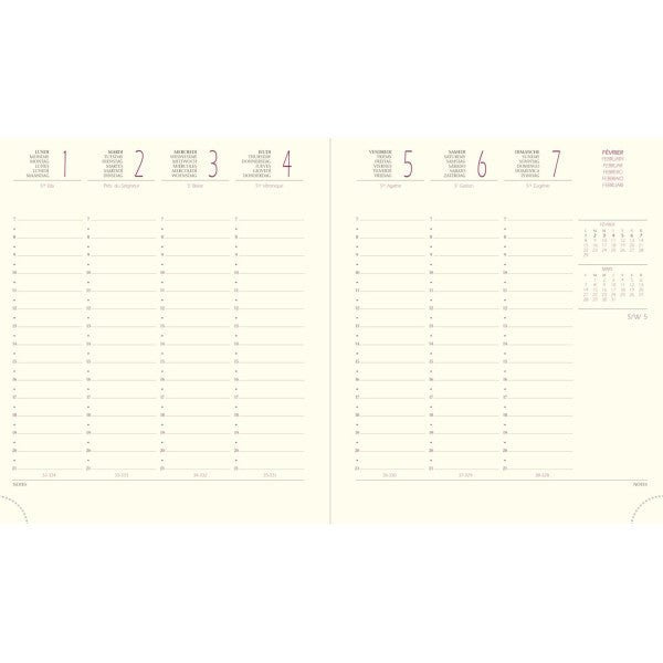 Agenda 2025 EXACOMPTA Eurotime 18 Winner - 1 semaine sur 2 pages - 15 x 17 cm - Bleu - 3660942016827