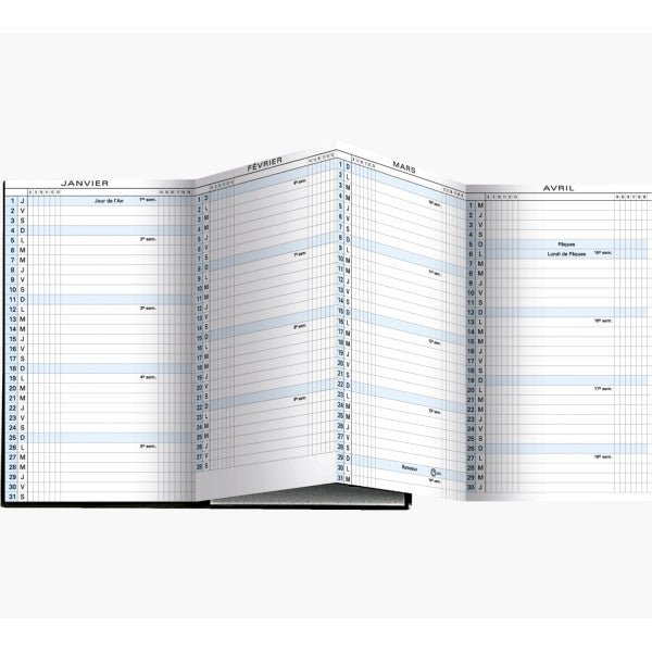Agenda 2025 EXACOMPTA Exaplan 16 Winner accordéon - Mensuel - 9 x 16 cm - Bleu - 3660942001755