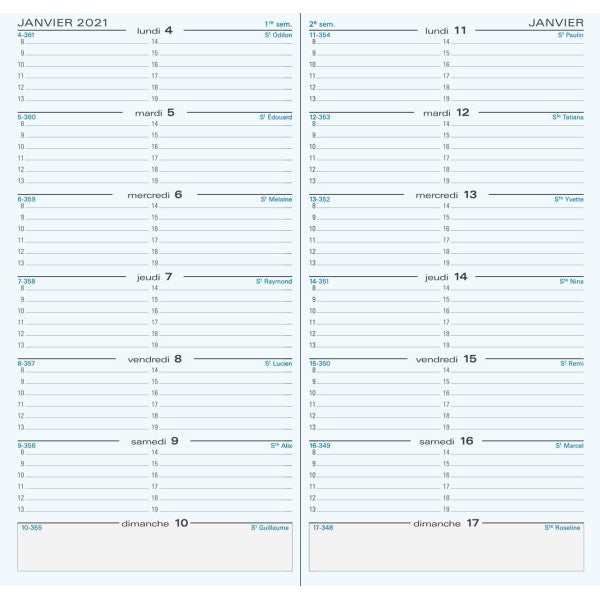 Agenda 2025 EXACOMPTA SL 17 Winner - 1 semaine par page - 9 x 17.5 cm - Bleu - 3660942016698