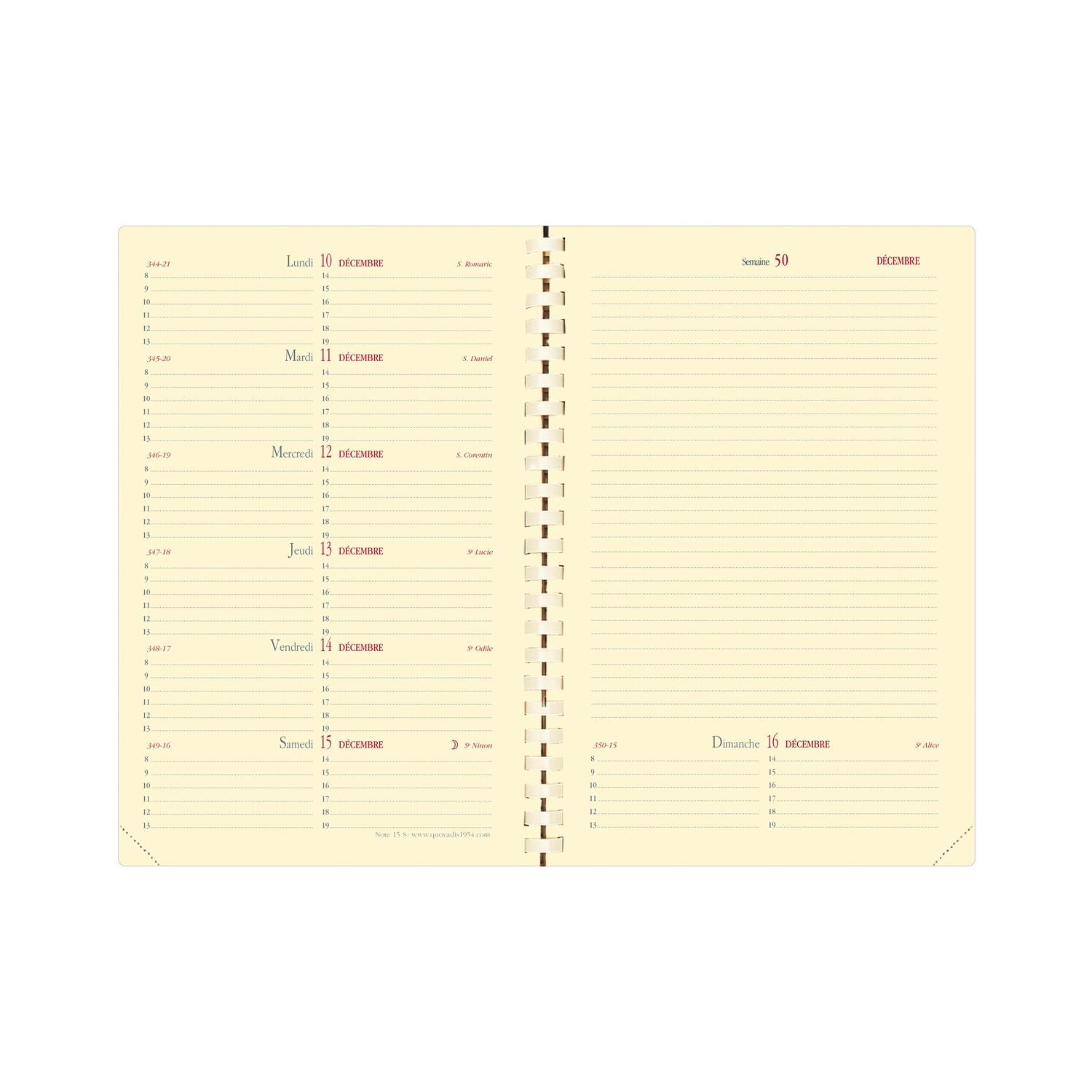 Agenda 2025 QUO VADIS Note 15 S Impala - 1 semaine + notes - 10 x 15 cm - Bleu prusse - 3371010480982